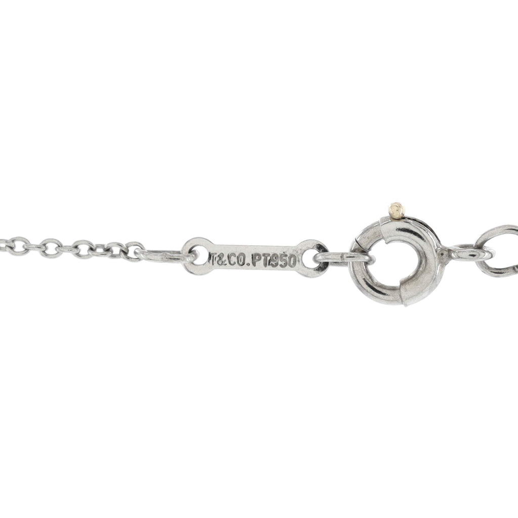 Elsa Peretti Open Heart Pendant Necklace Platinum with Diamonds 22mm