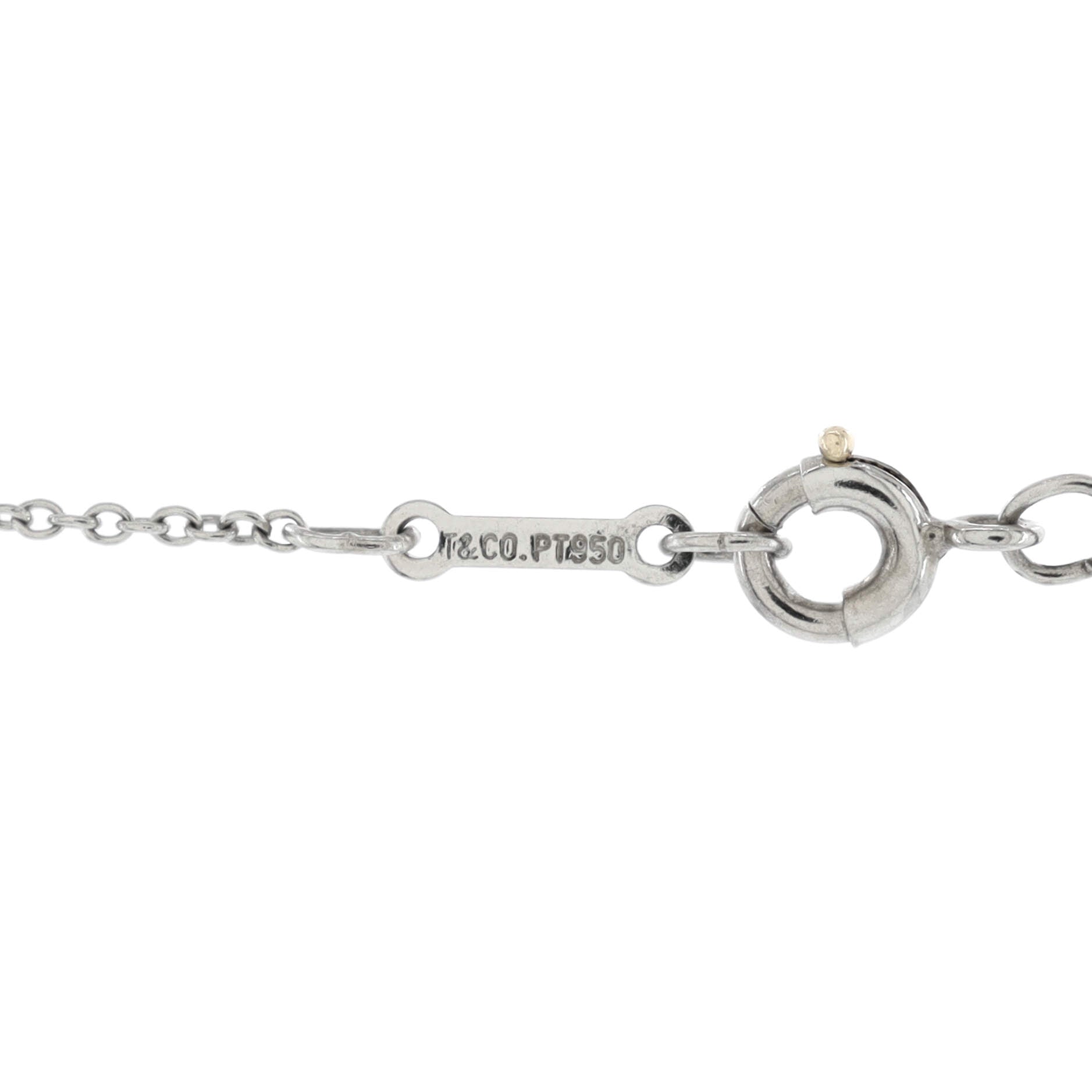Elsa Peretti Open Heart Pendant Necklace Platinum with Diamonds 22mm