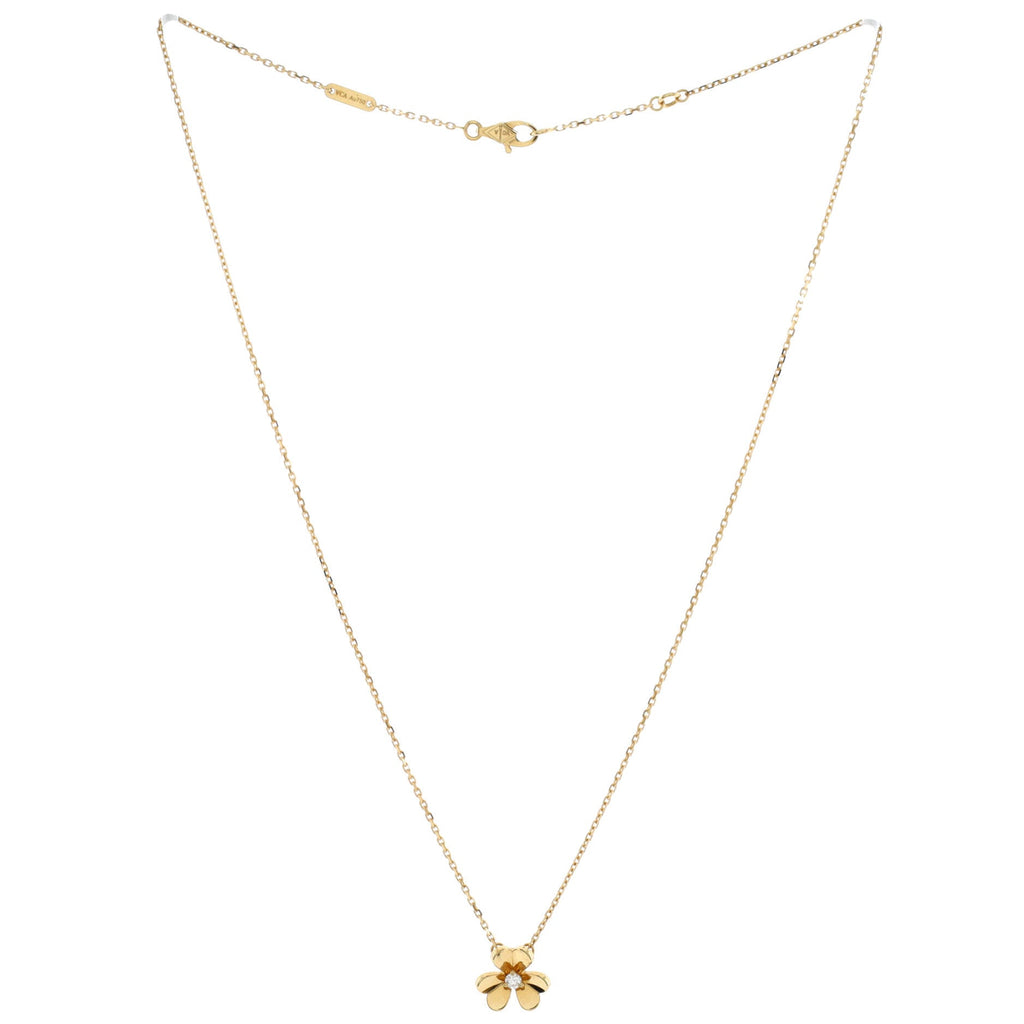 Frivole Pendant Necklace 18K Yellow Gold and Diamond Mini