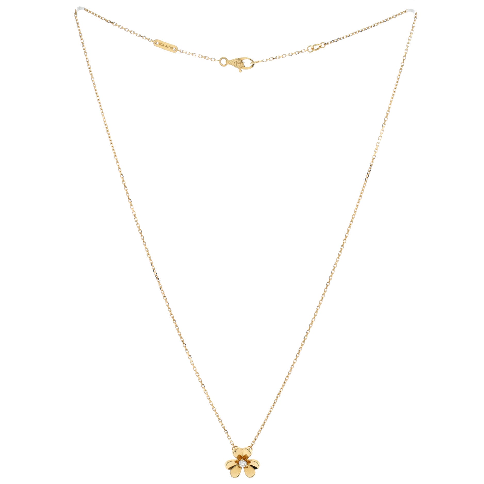Frivole Pendant Necklace 18K Yellow Gold and Diamond Mini