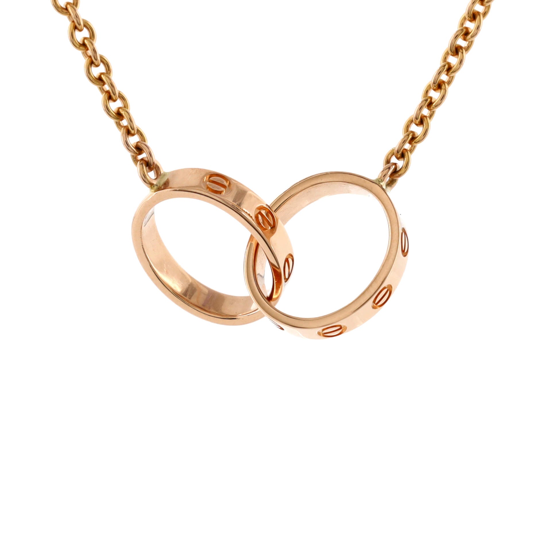 Love Interlocking Necklace 18K Rose Gold