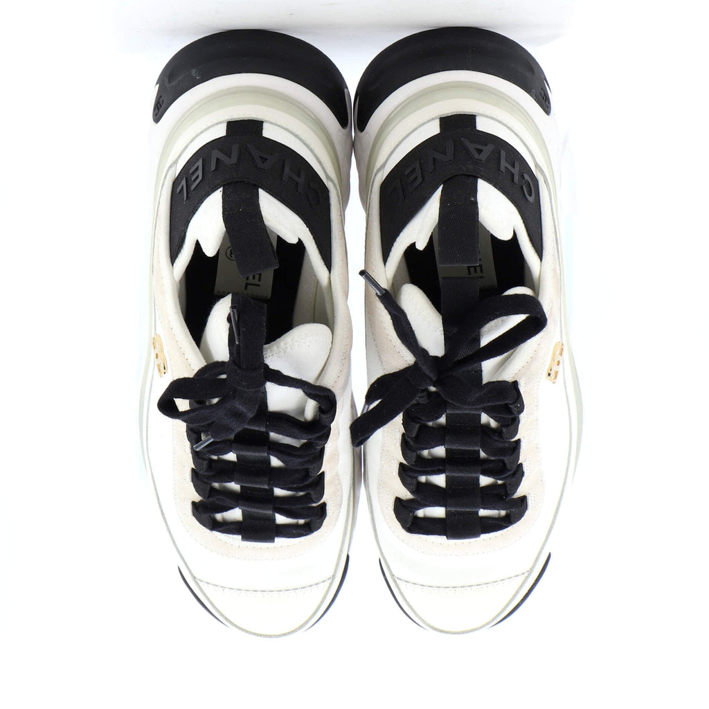 Women's CC Cap Toe Logo Sneakers Suede and Mixed Fibers