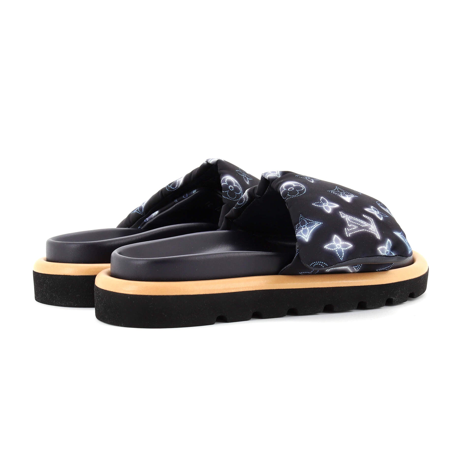 Women's Pool Pillow Comfort Mule Sandals Mahina Monogram Nylon