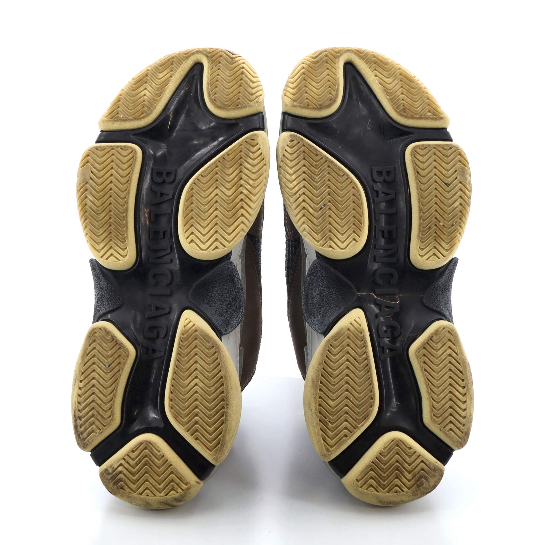 Men's Triple S Sneakers Fabric and Mesh with Faux Leather