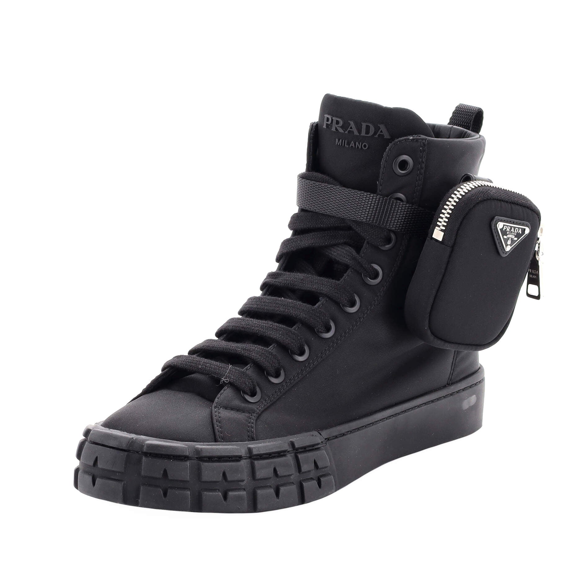 Wheel Cassetta Zip Pouch High-Top Sneakers Re-Nylon