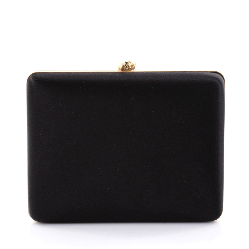 Square Skull Box Clutch Satin
