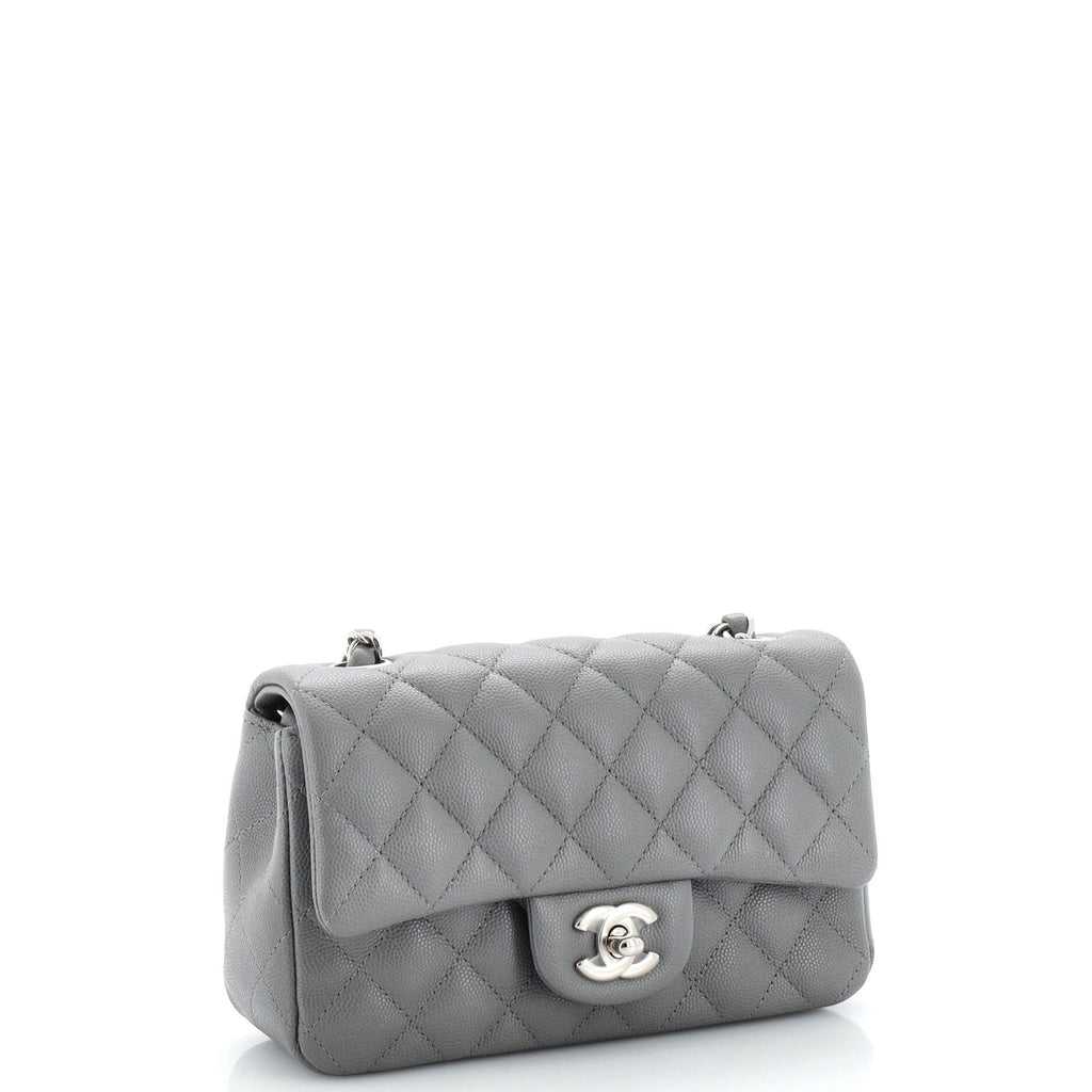 Classic Single Flap Bag Quilted Caviar Mini