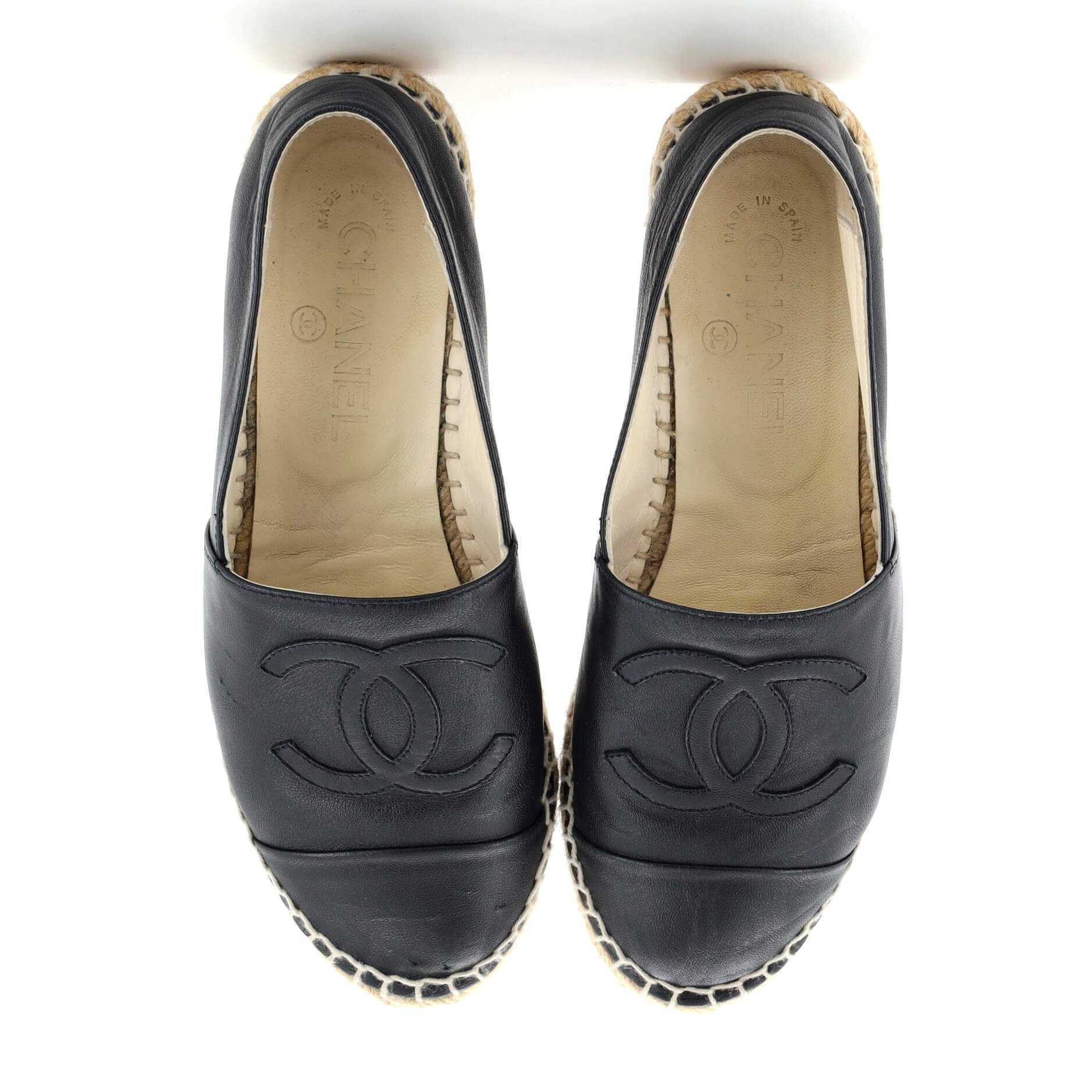 Women's CC Cap Toe Espadrilles Leather