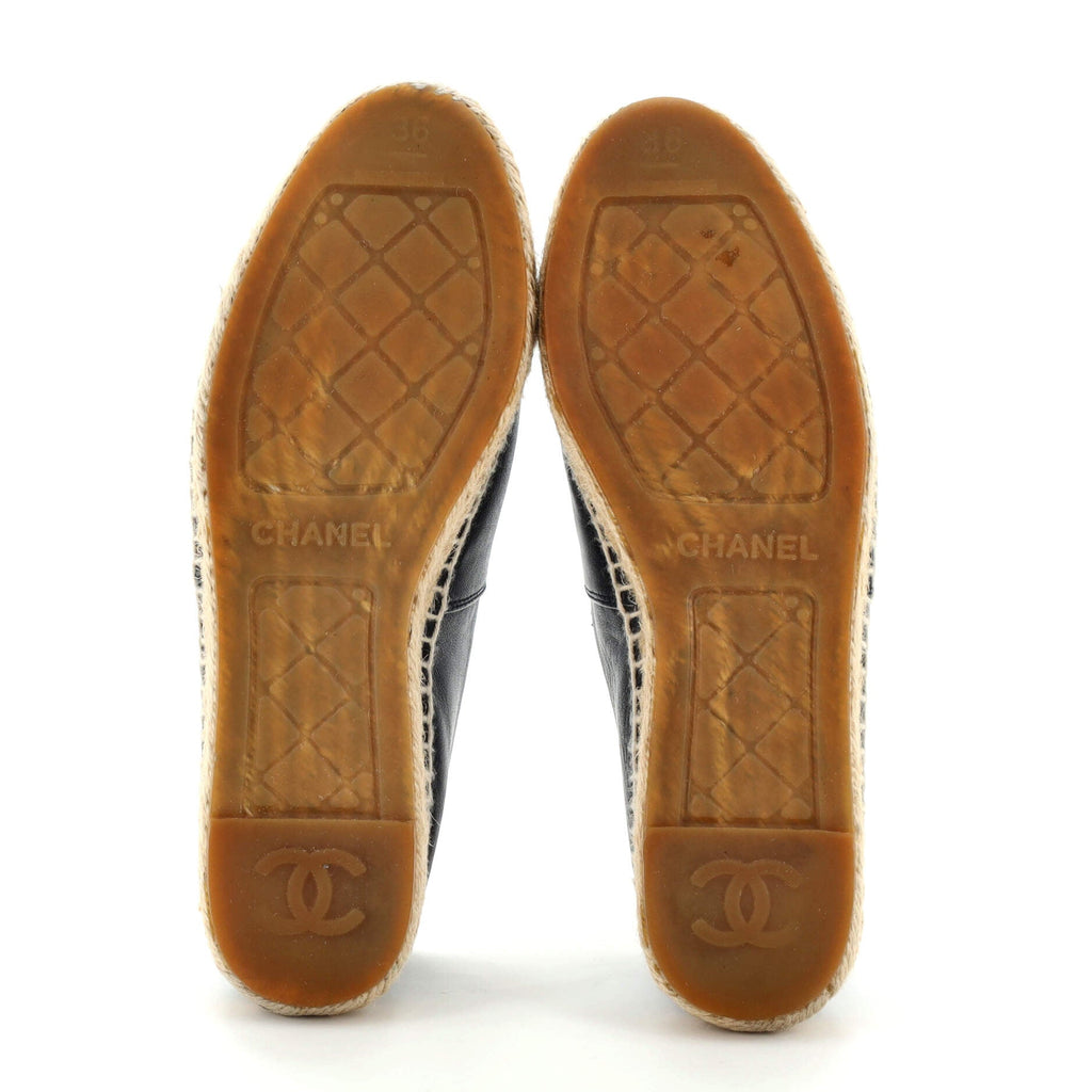 Women's CC Cap Toe Espadrilles Leather