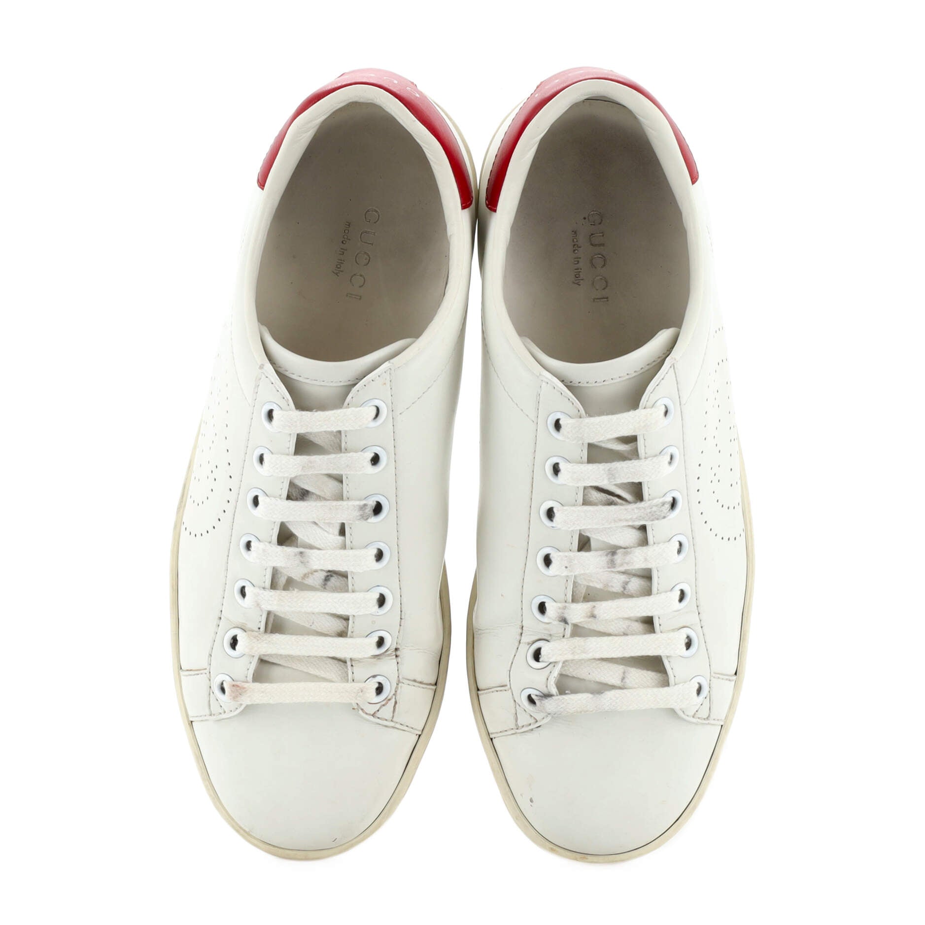 Interlocking G Ace Sneakers Perforated Leather