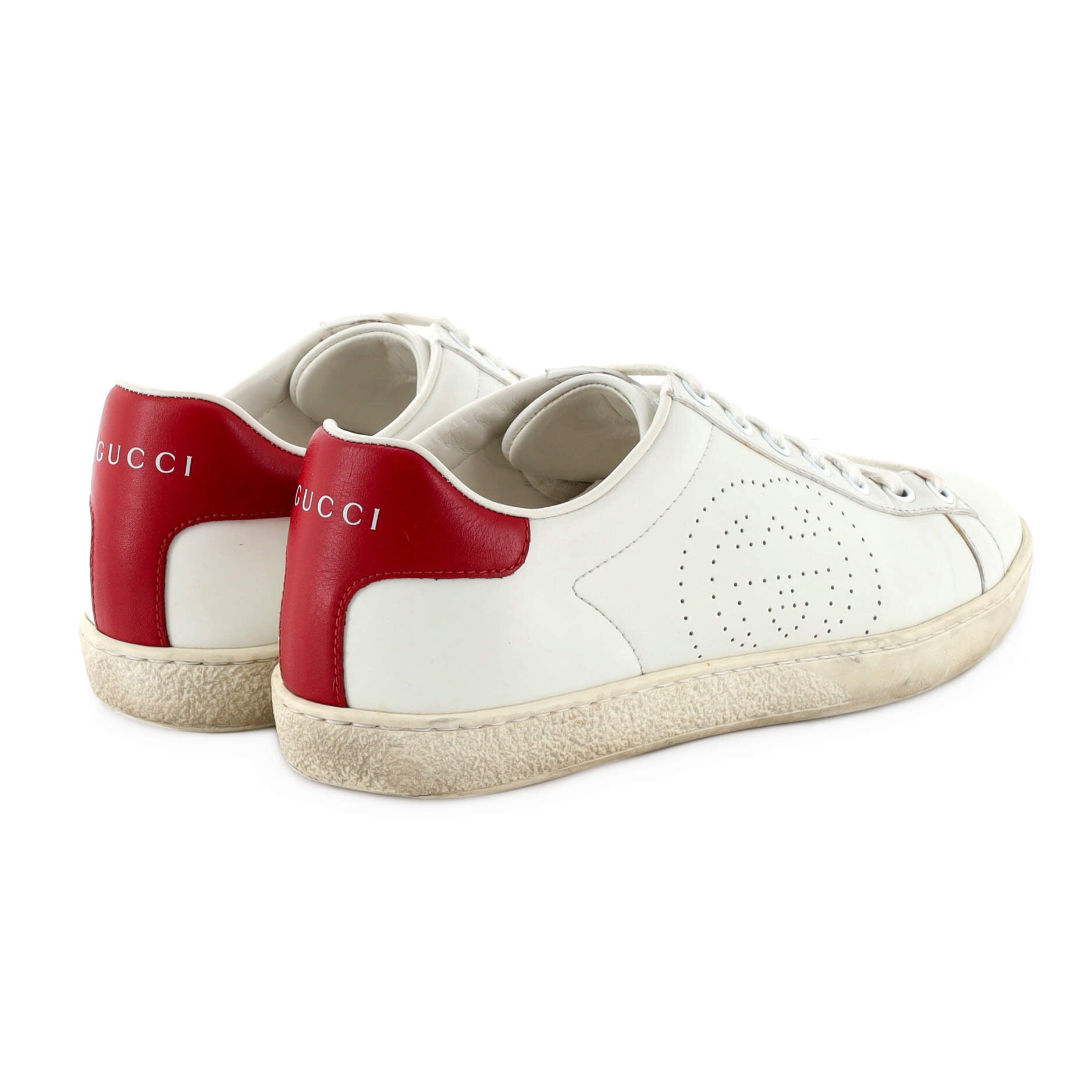 Interlocking G Ace Sneakers Perforated Leather