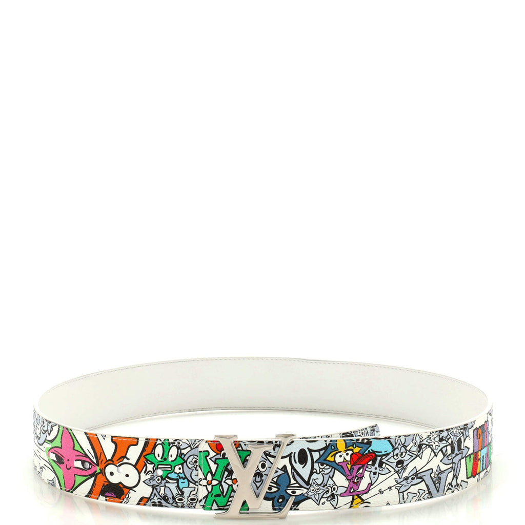 LV Initiales Reversible Belt Limited Edition Monogram Comic Canvas and Leather Wide 85