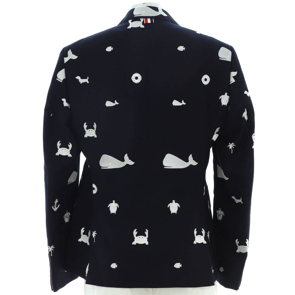 Men's Single Breasted Icon Blazer Embroidered Wool