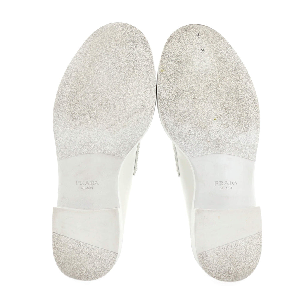 Women's Triangle Logo Loafers Spazzolato Leather