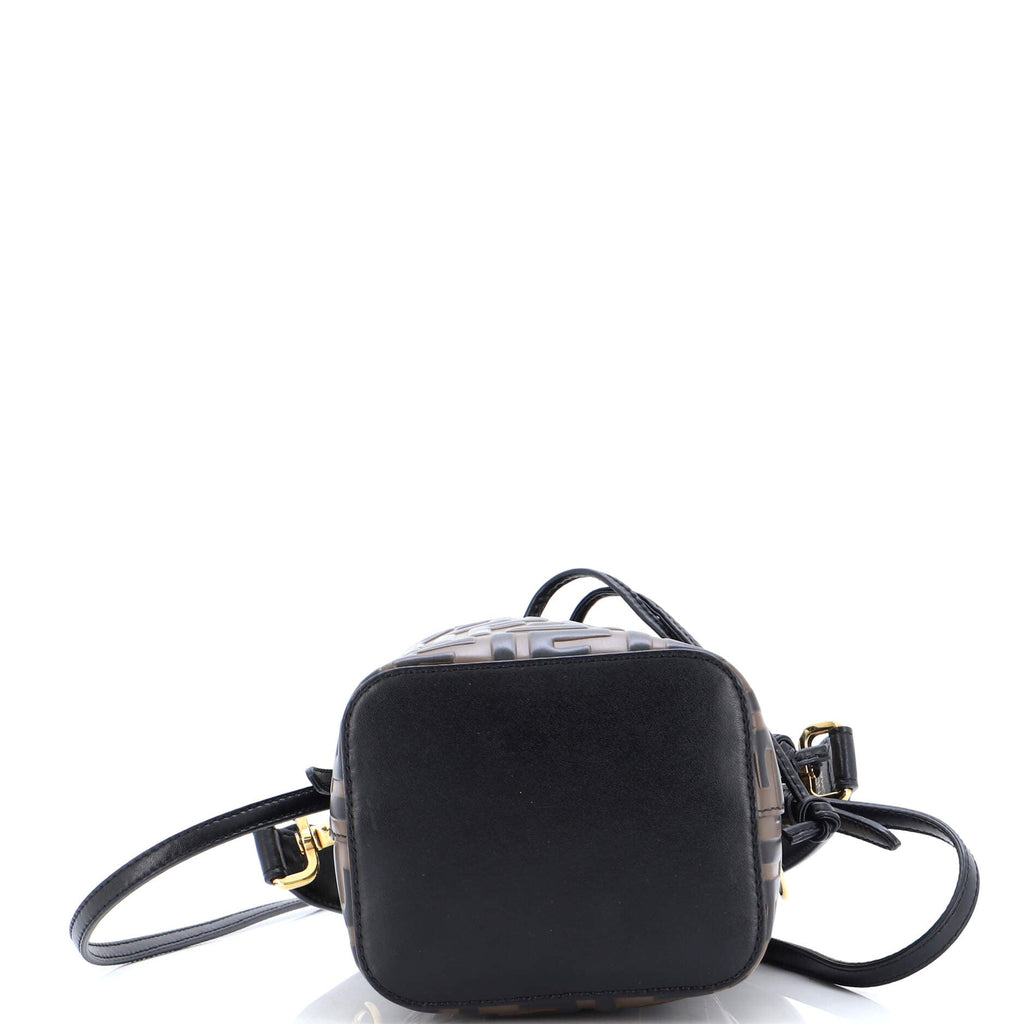 Mon Tresor Bucket Bag Zucca Embossed Leather Mini