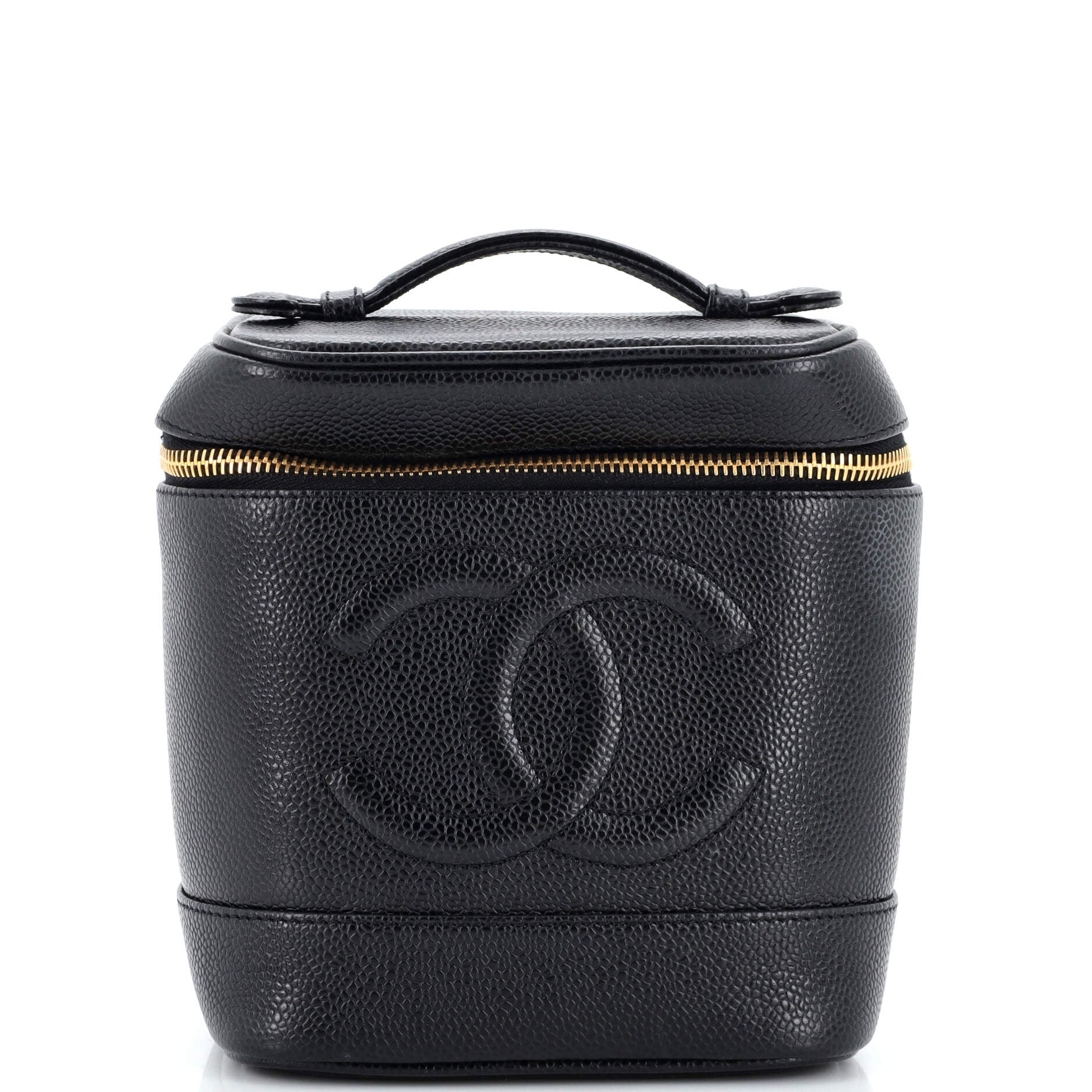 Vintage Timeless Cosmetic Case Caviar Tall