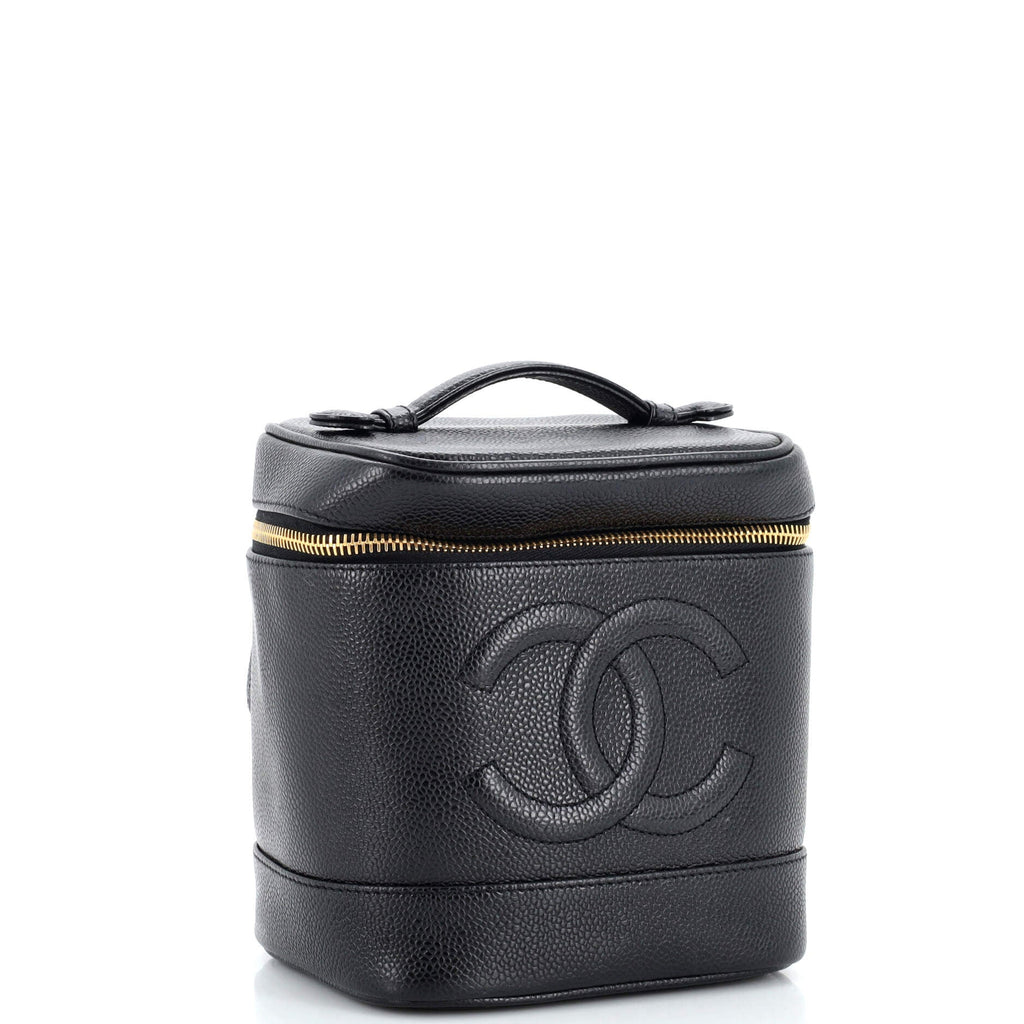 Vintage Timeless Cosmetic Case Caviar Tall