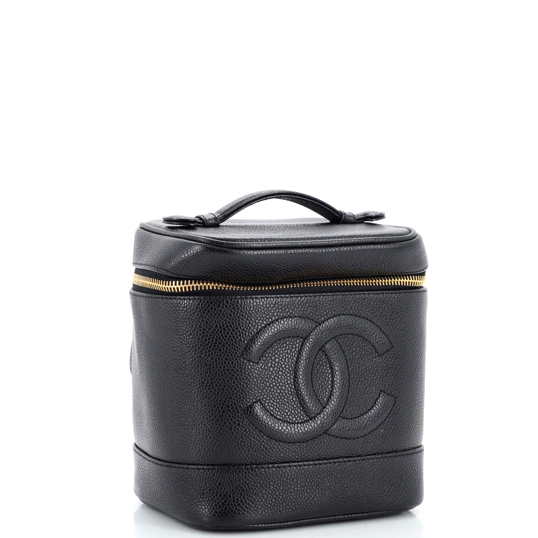 Vintage Timeless Cosmetic Case Caviar Tall