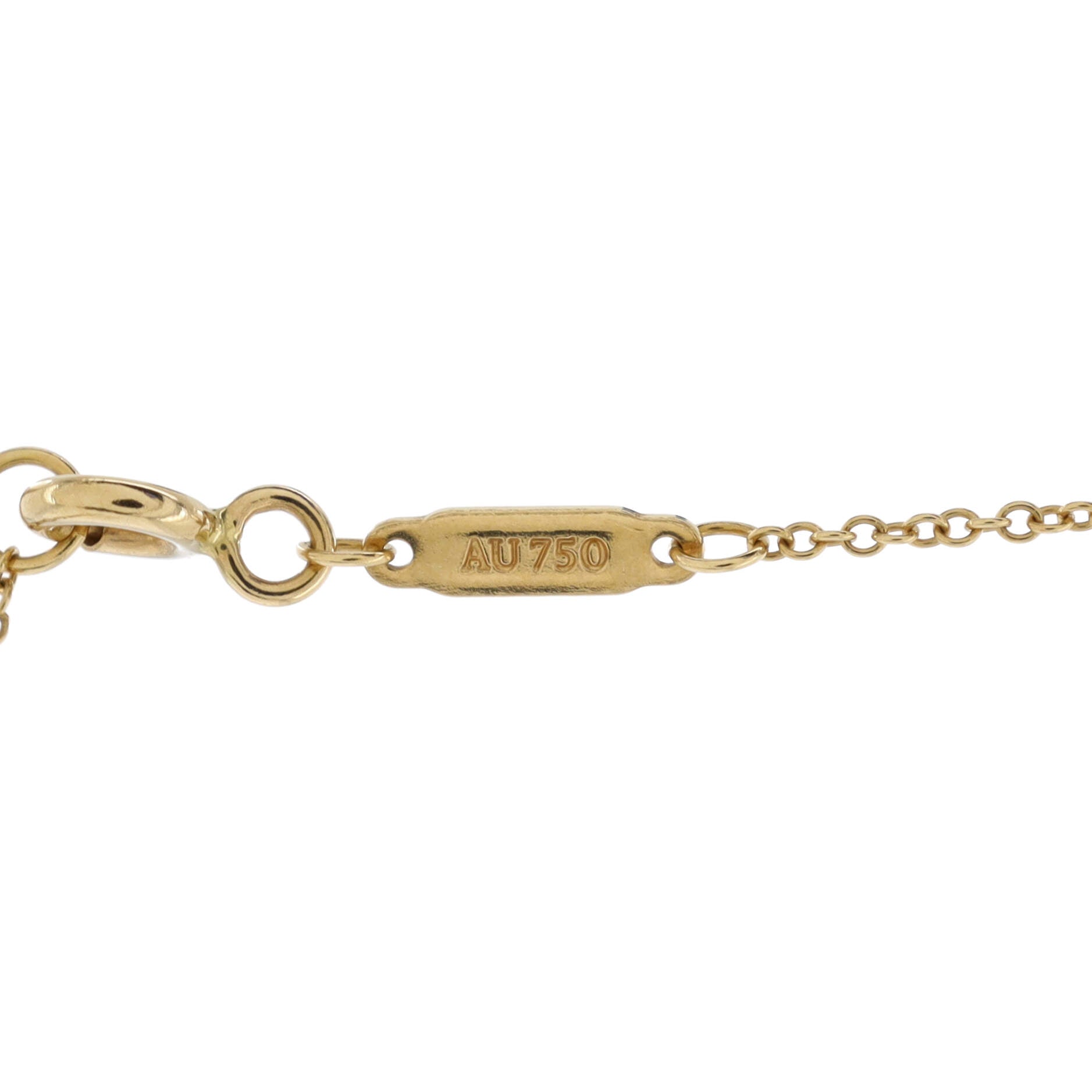 T Smile Pendant Necklace 18K Yellow Gold Small