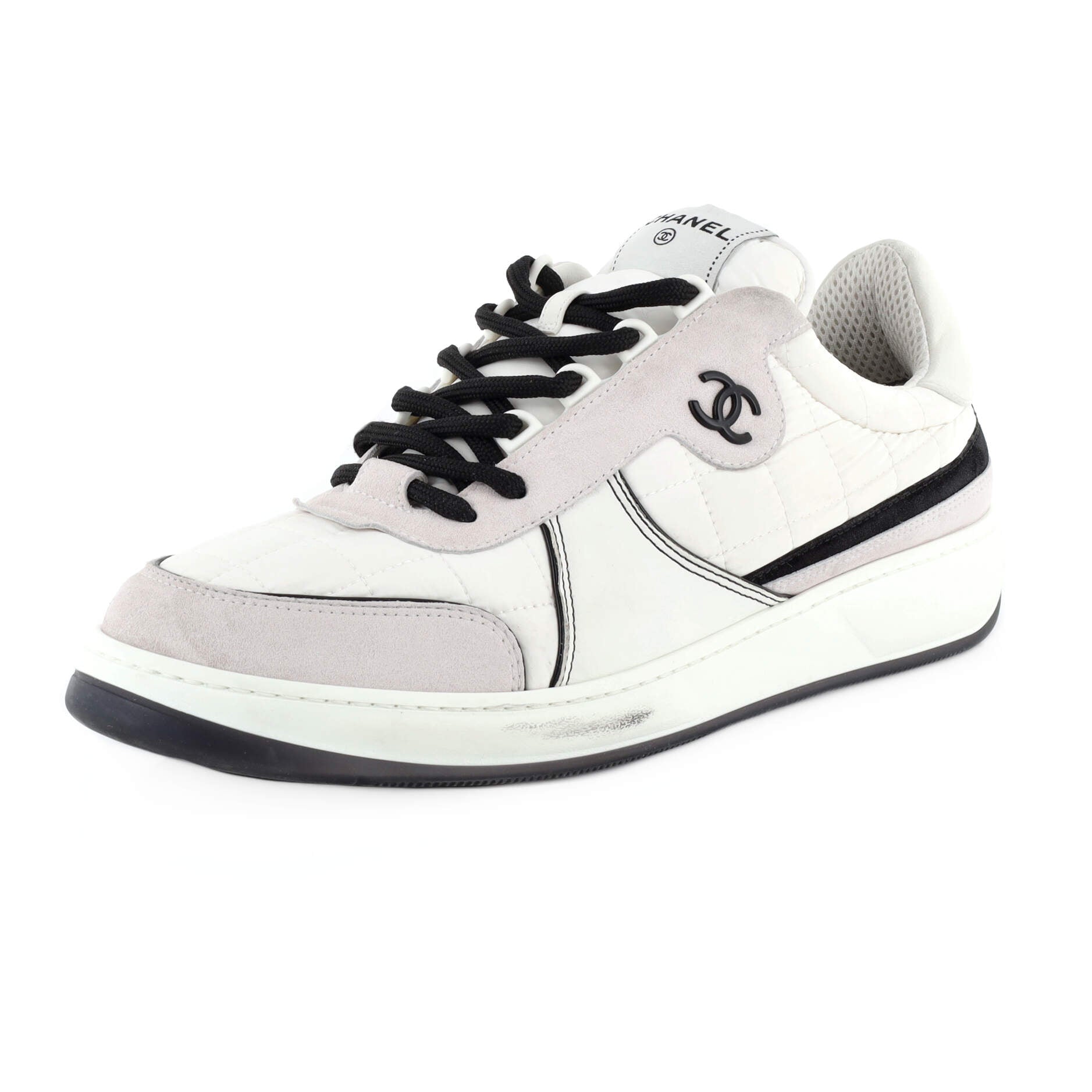 Men's CC Low-Top Sneakers Cashmere and Suede