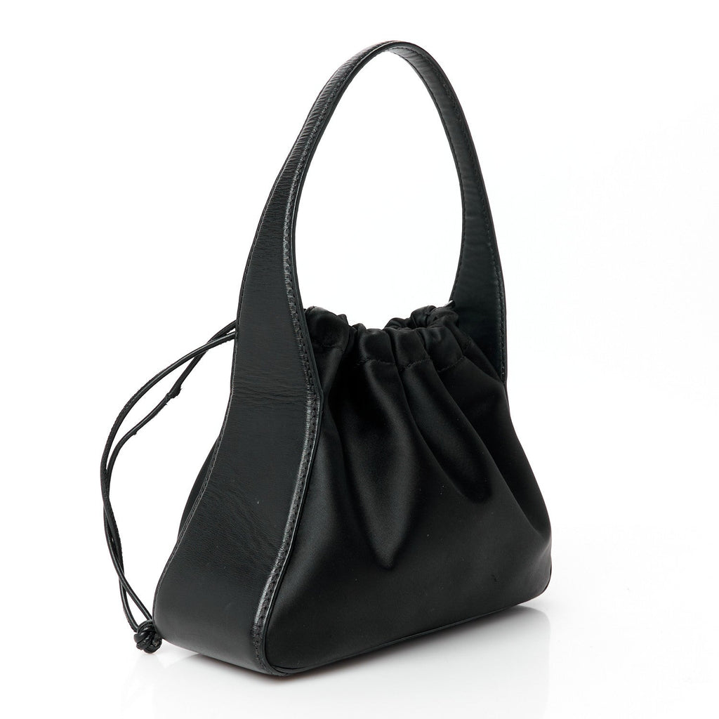 Lambskin Nylon Small Ryan Bag Black