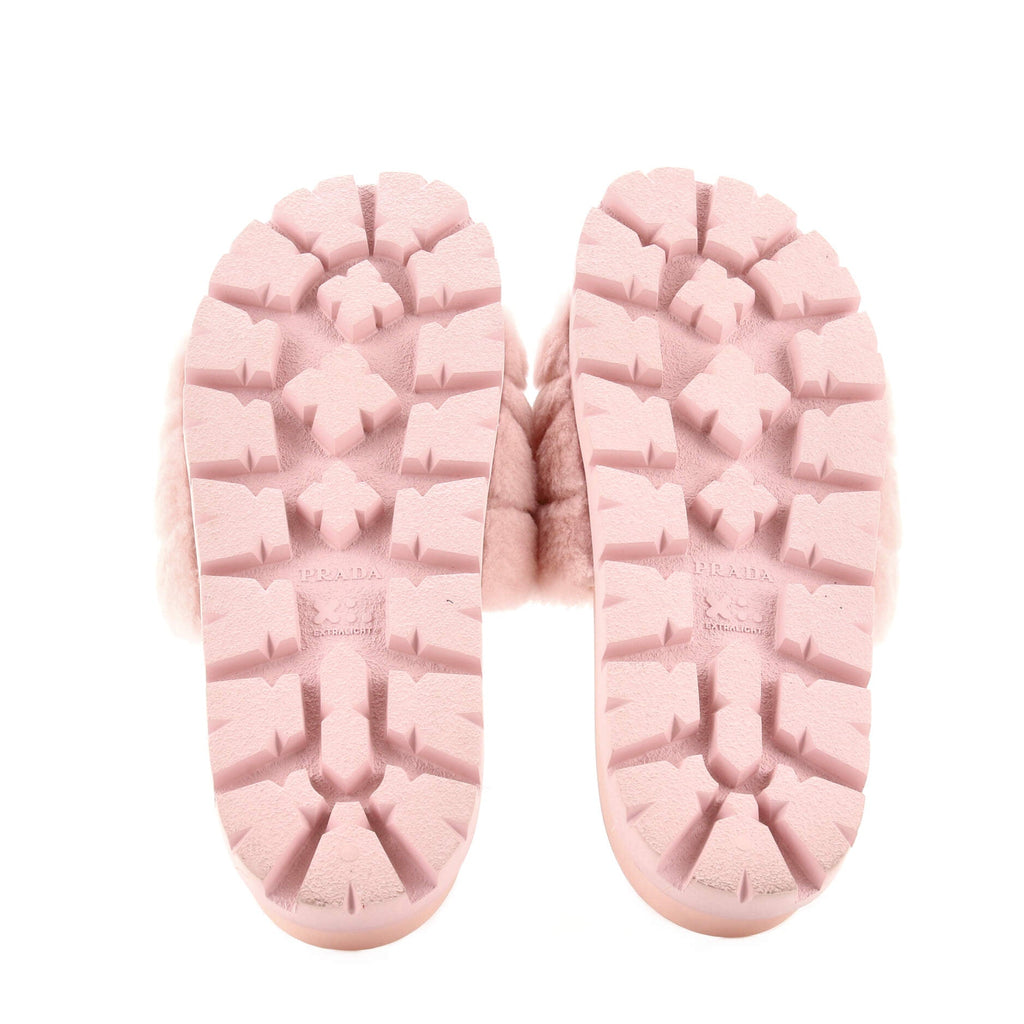 Women's Fussbet Slide Sandals Quilted Shearling