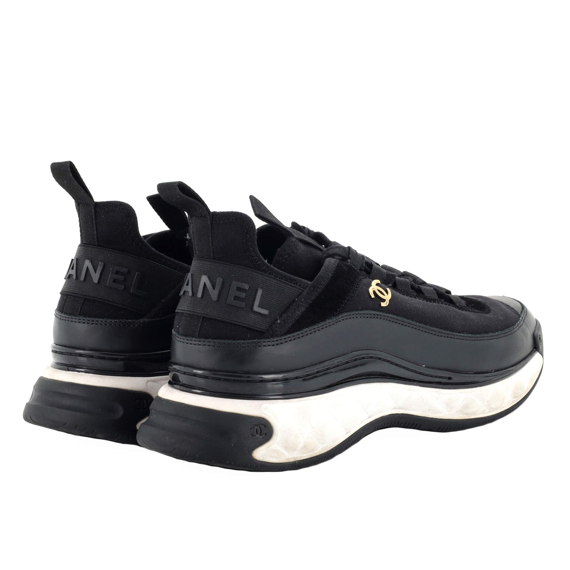 Women's CC Cap Toe Logo Sneakers Suede and Mixed Fibers