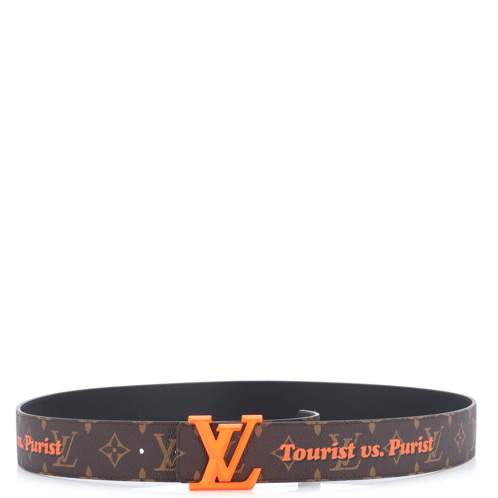 LV Pyramide Reversible Belt Printed Monogram Canvas Wide 100