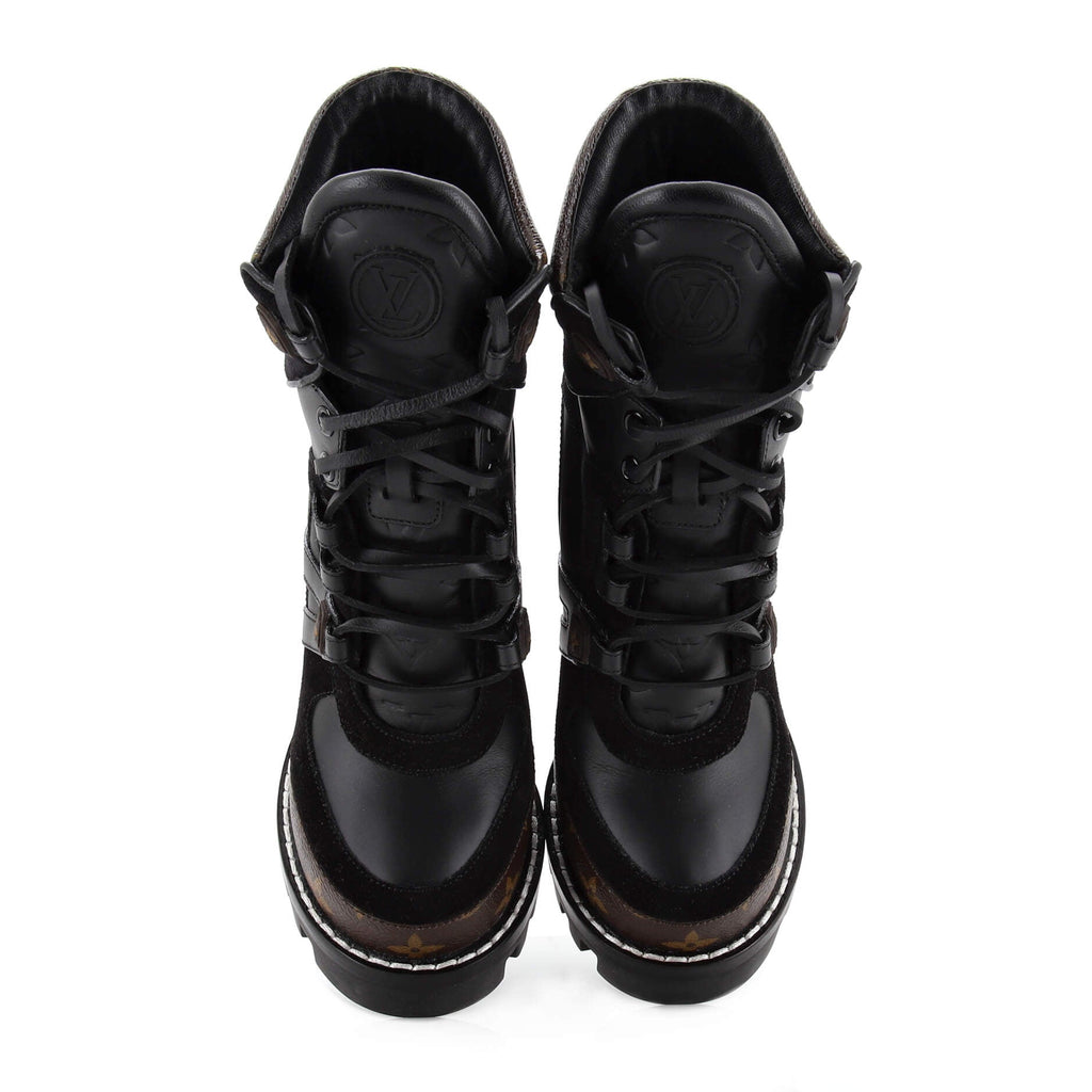 Women's Star Trail Ankle Boots Monogram Canvas and Leather with Suede