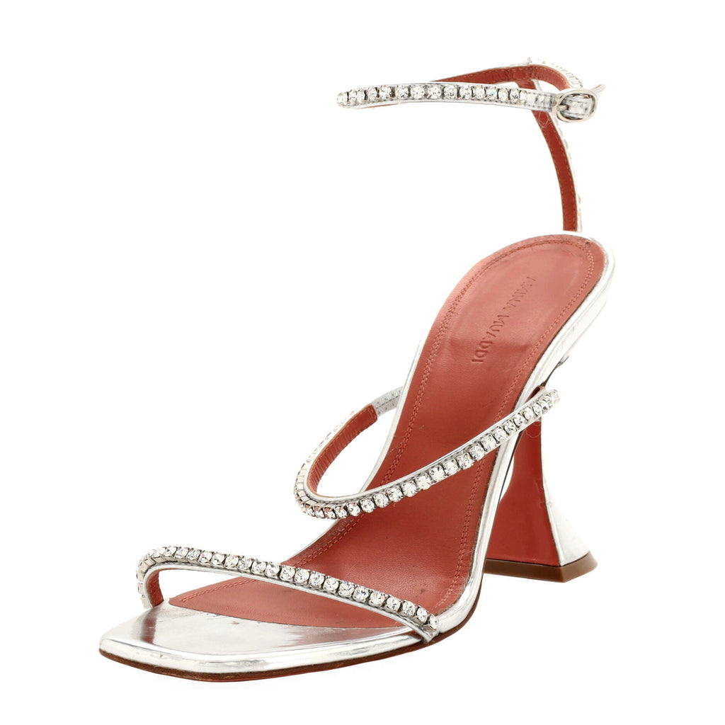 Women's Gilda Heeled Sandals Leather with Crystals 95