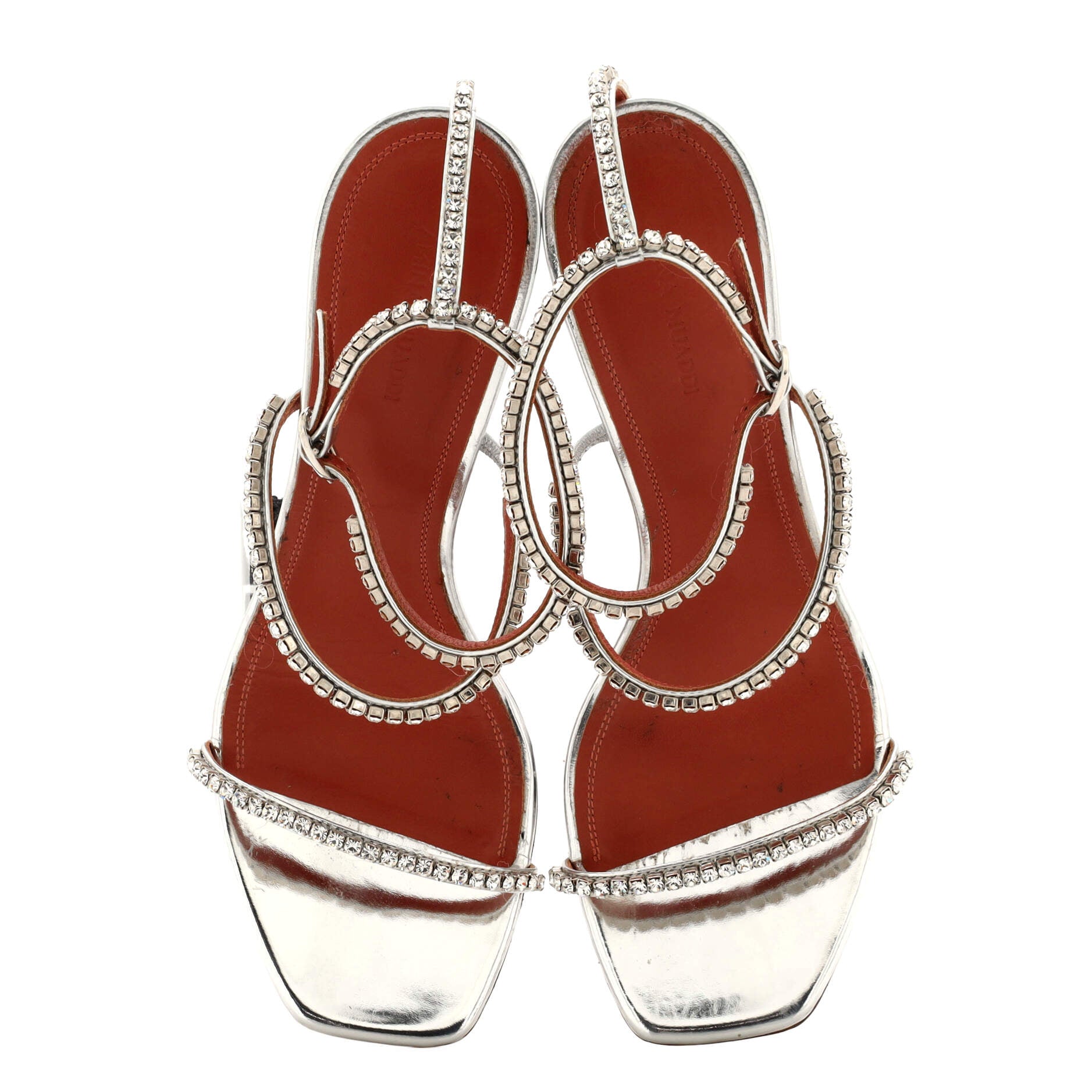 Women's Gilda Heeled Sandals Leather with Crystals 95
