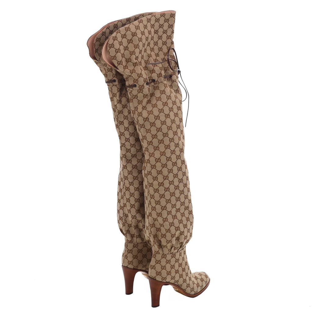 Women's Lisa Knee High Boots GG Canvas