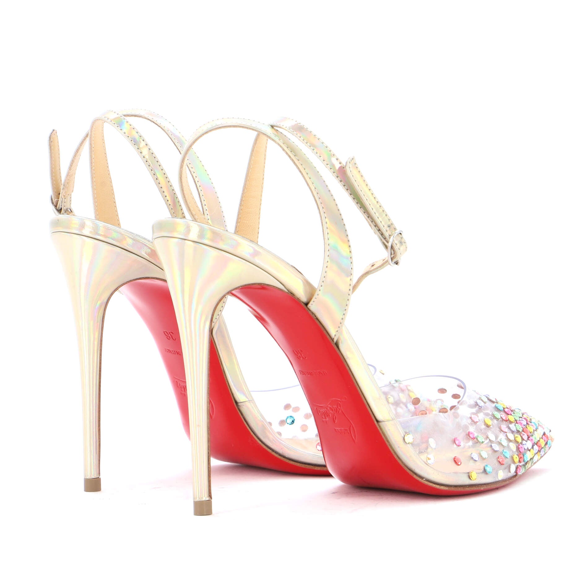 Women's Spikaqueen Slingback Pumps Embellished PVC and Leather 100