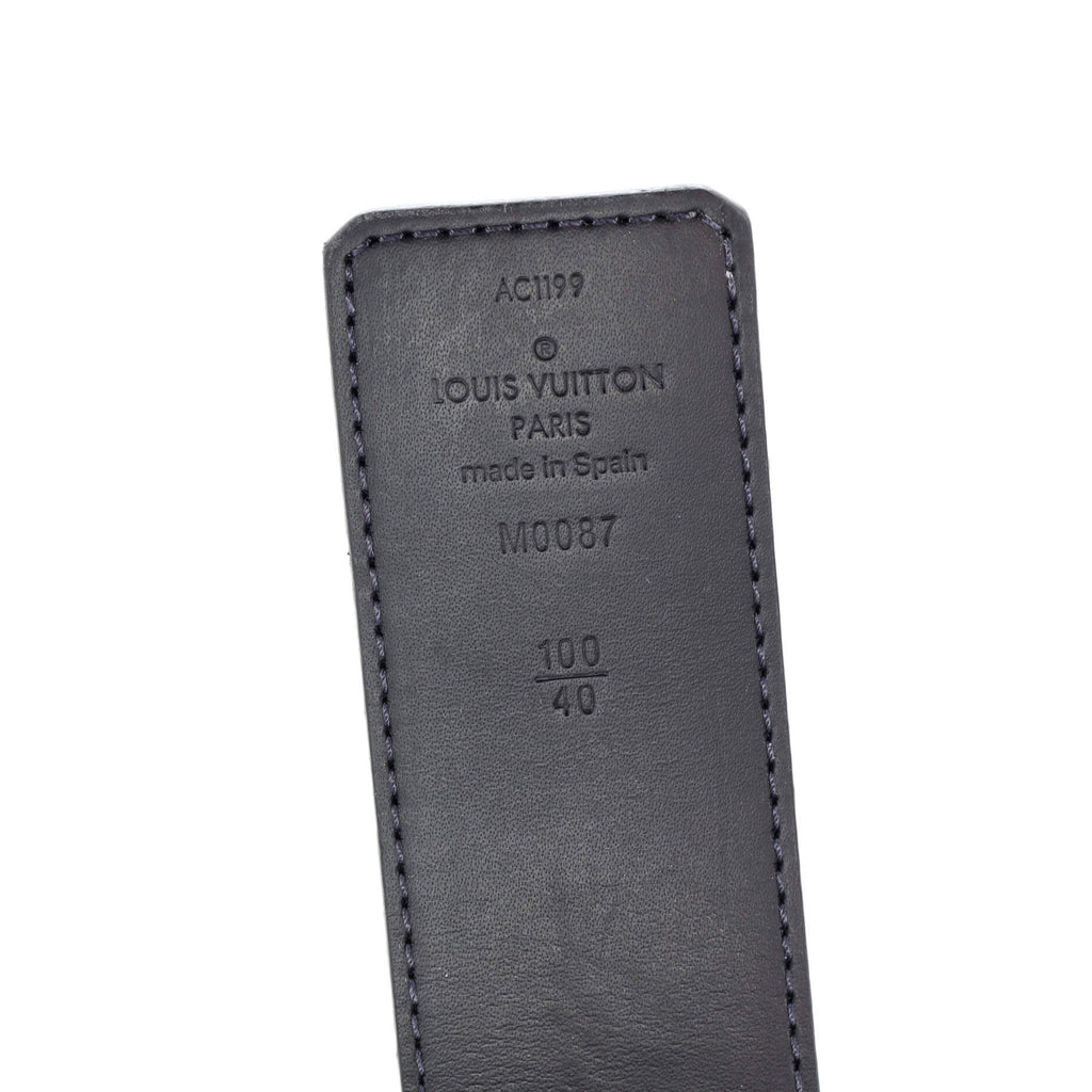 LV Initiales Reversible Belt Damier Graphite and Leather Wide 100