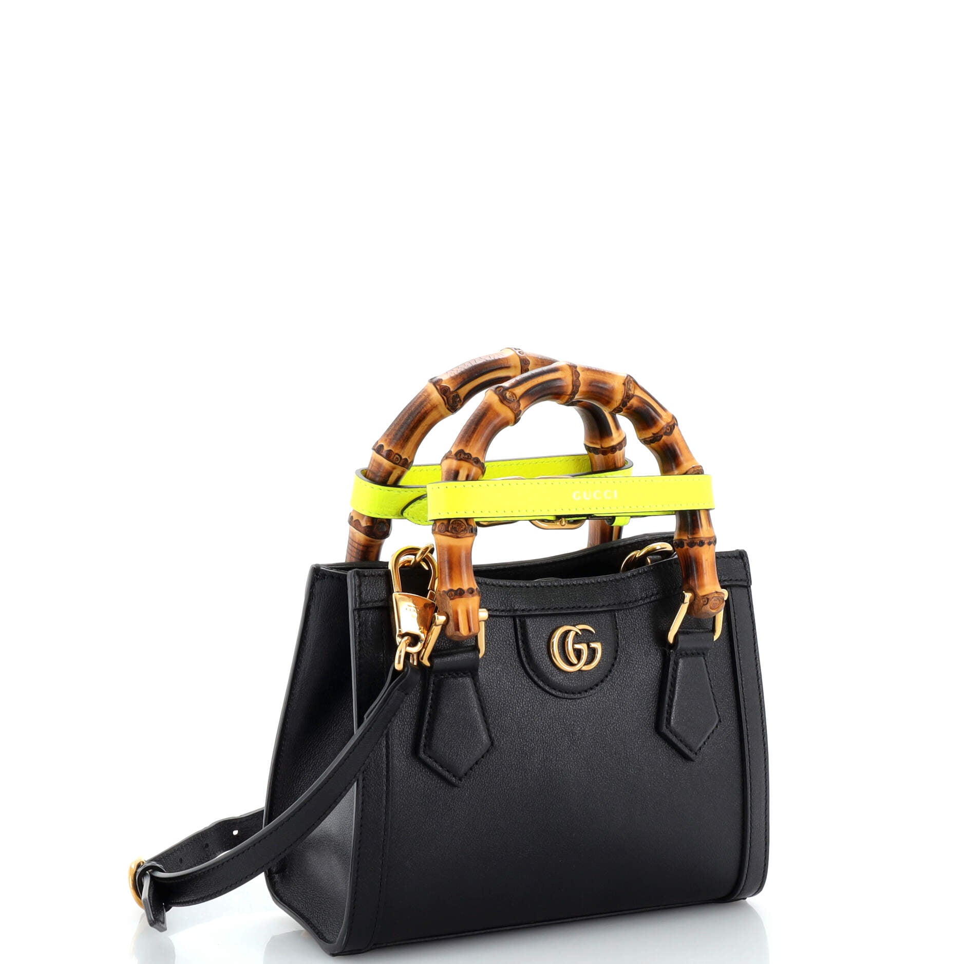 Diana NM Bamboo Handle Tote Leather Mini