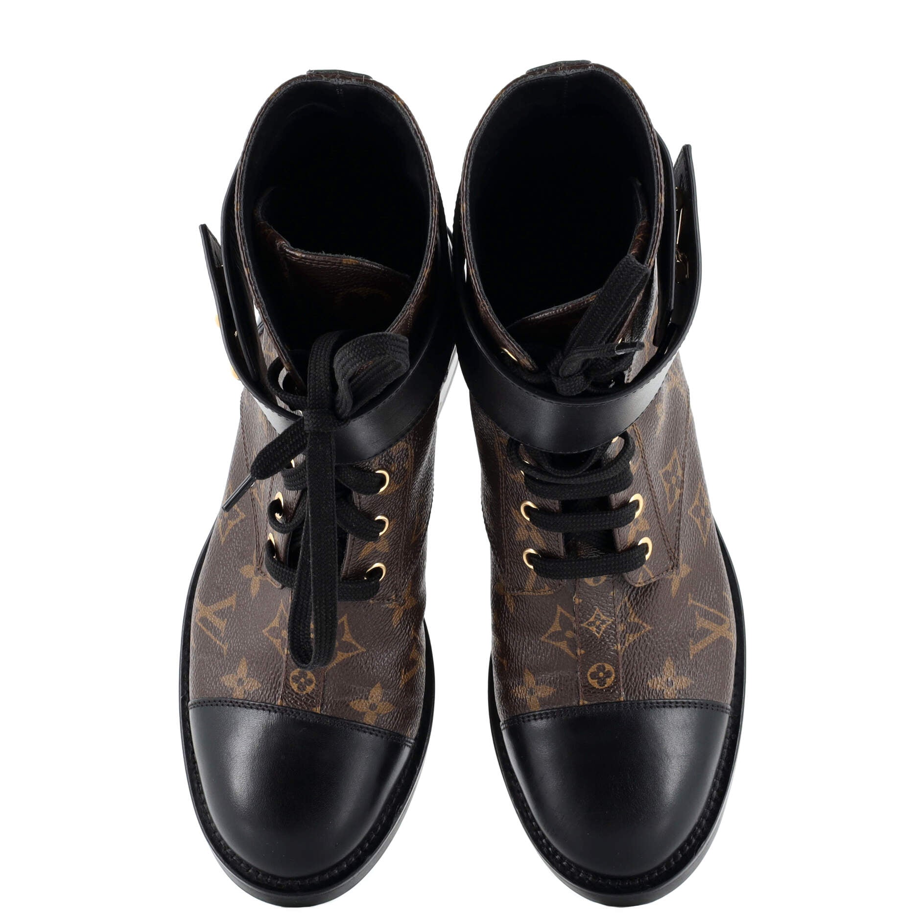 Women's Wonderland Flat Ranger Boots Monogram Canvas and Leather