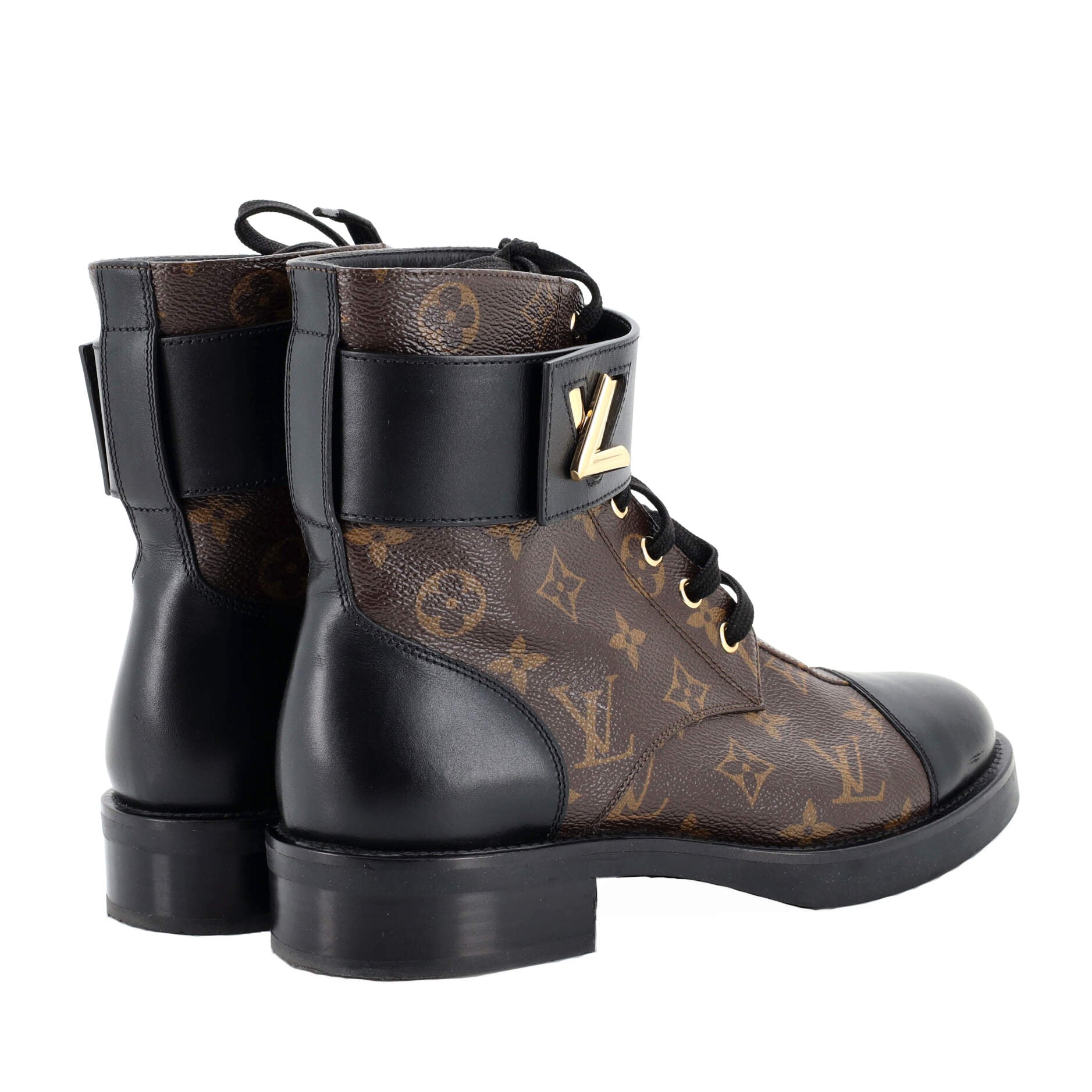 Women's Wonderland Flat Ranger Boots Monogram Canvas and Leather