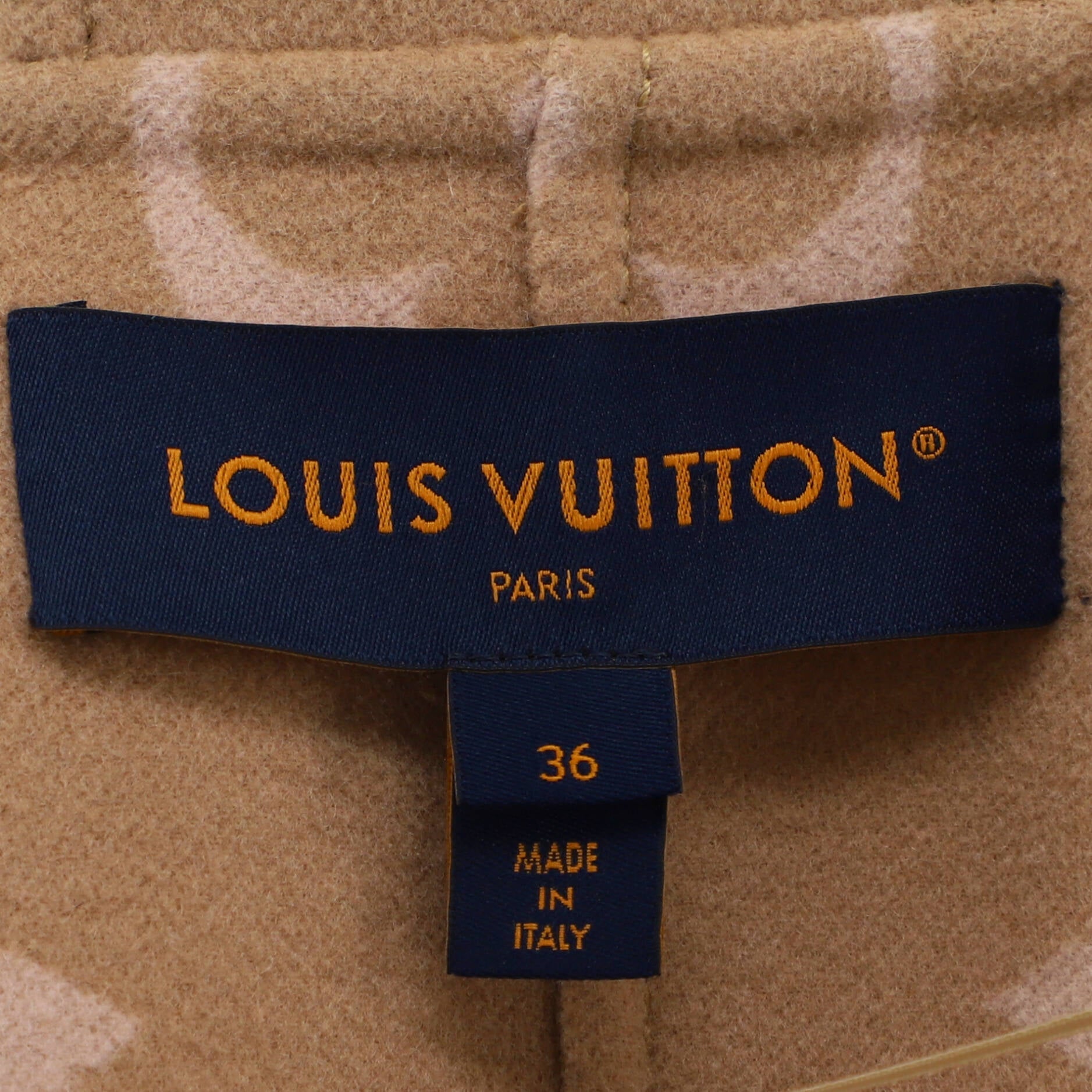 Women's Reversible Hooded Belted Wrap Coat Monogram Wool Blend