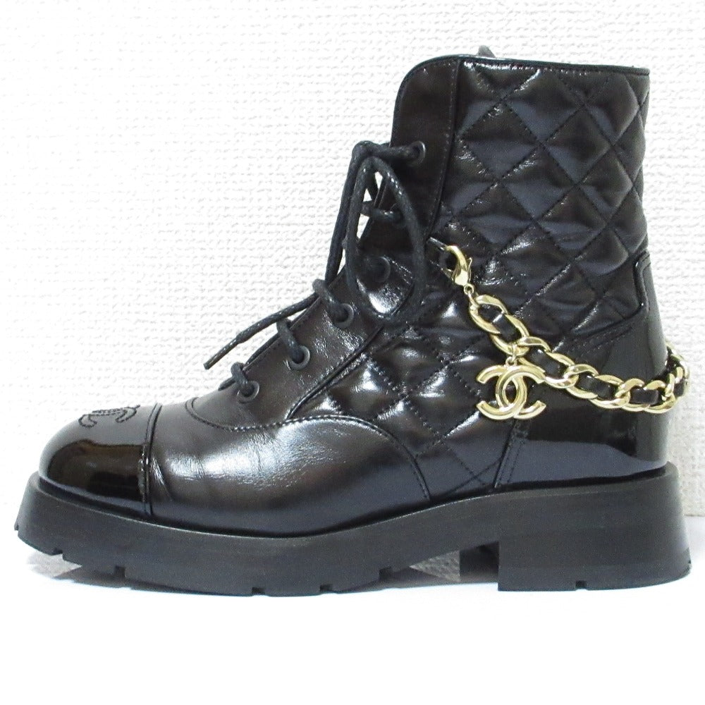 Chanel Matelassé Leather Short Boots