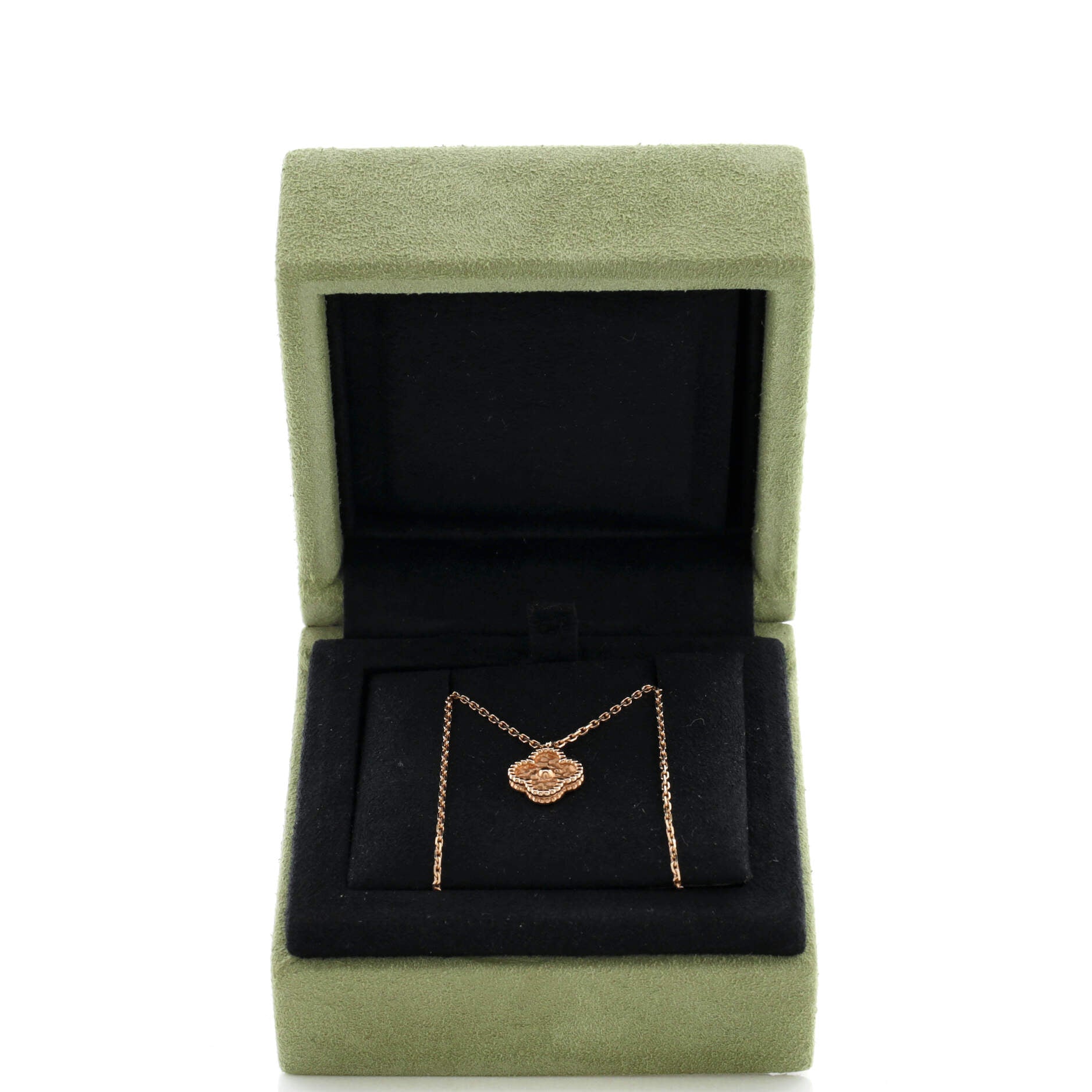 Sweet Alhambra Pendant Necklace 18K Rose Gold