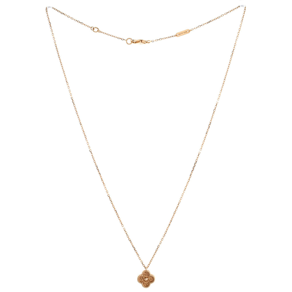 Sweet Alhambra Pendant Necklace 18K Rose Gold