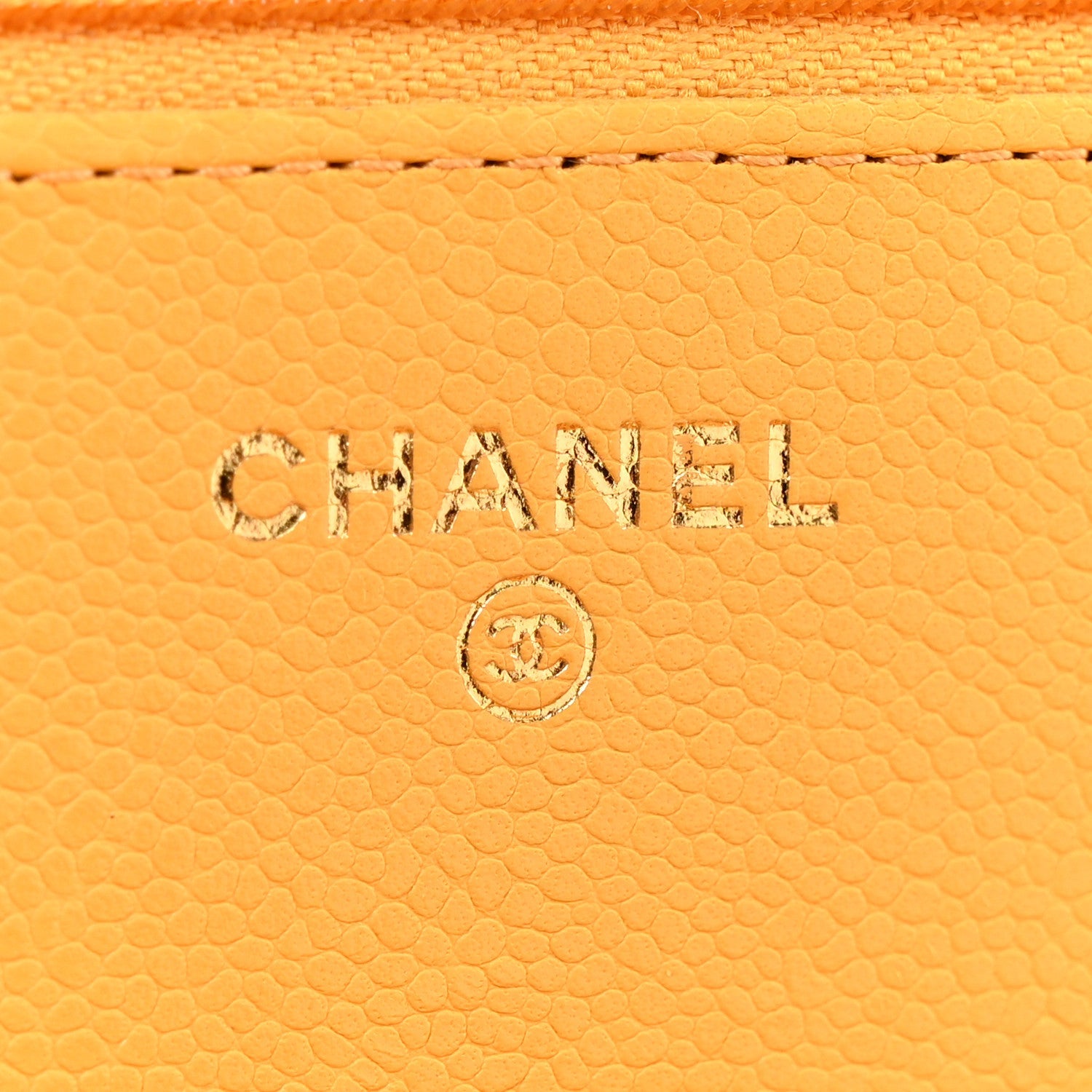 Caviar Quilted Wallet on Chain WOC Yellow