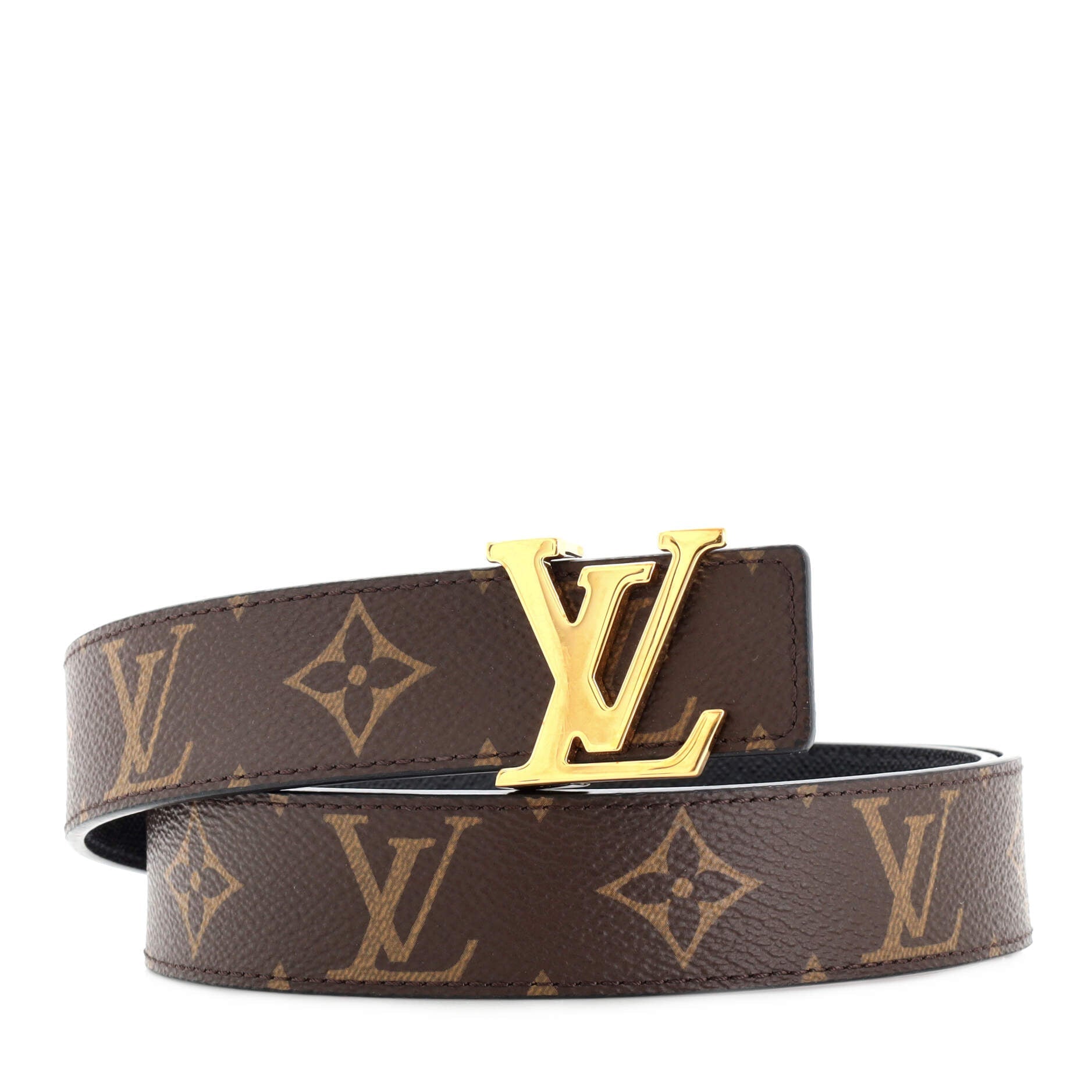 LV Initiales Belt Monogram Canvas Thin 90
