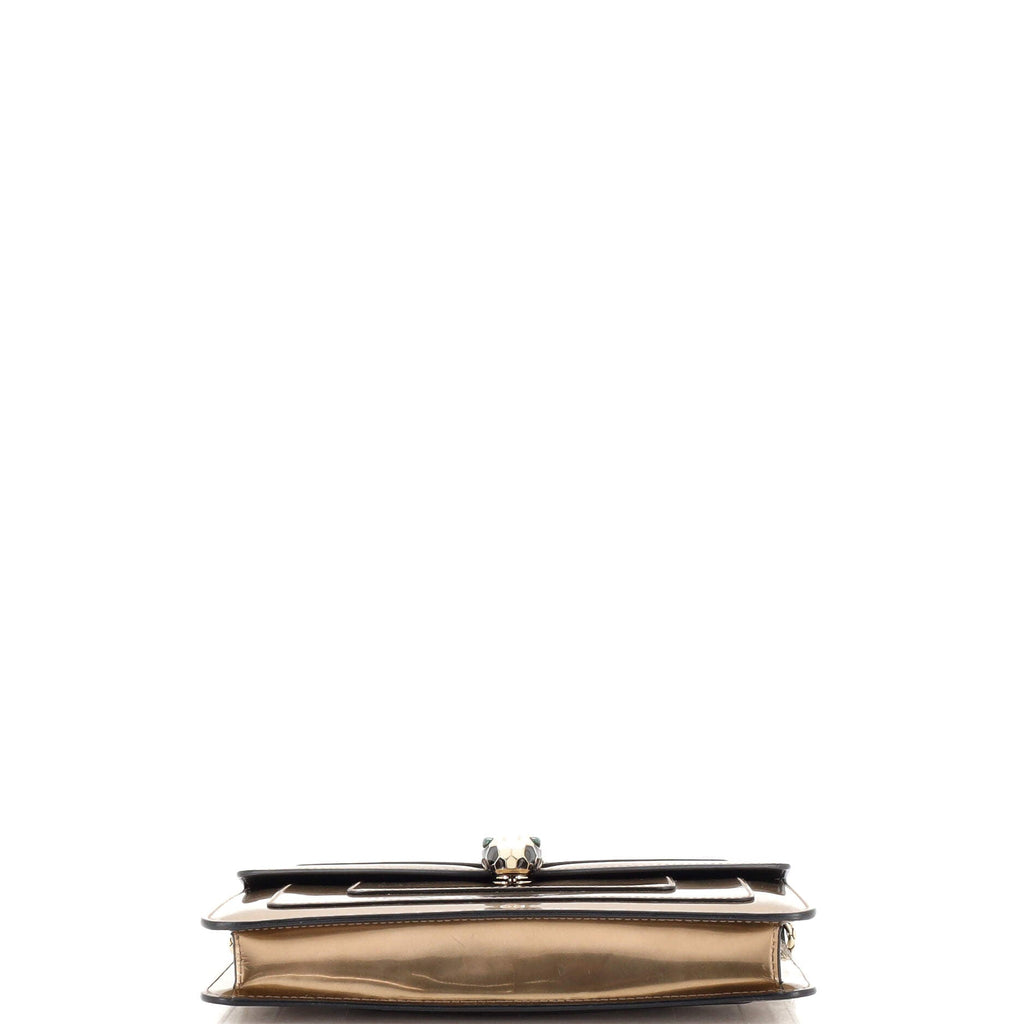 Serpenti Forever Chain Clutch Metallic Leather