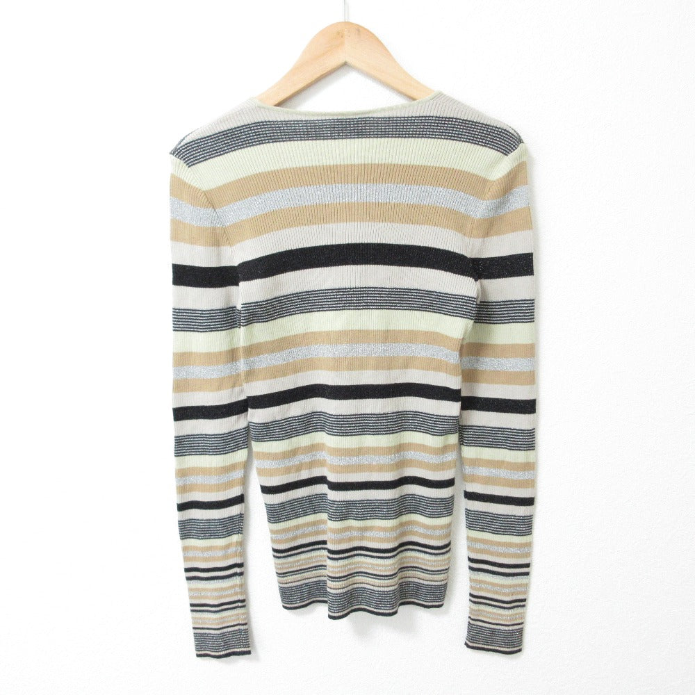 Chanel 01P Flowe Corsage Border Knit Sweater