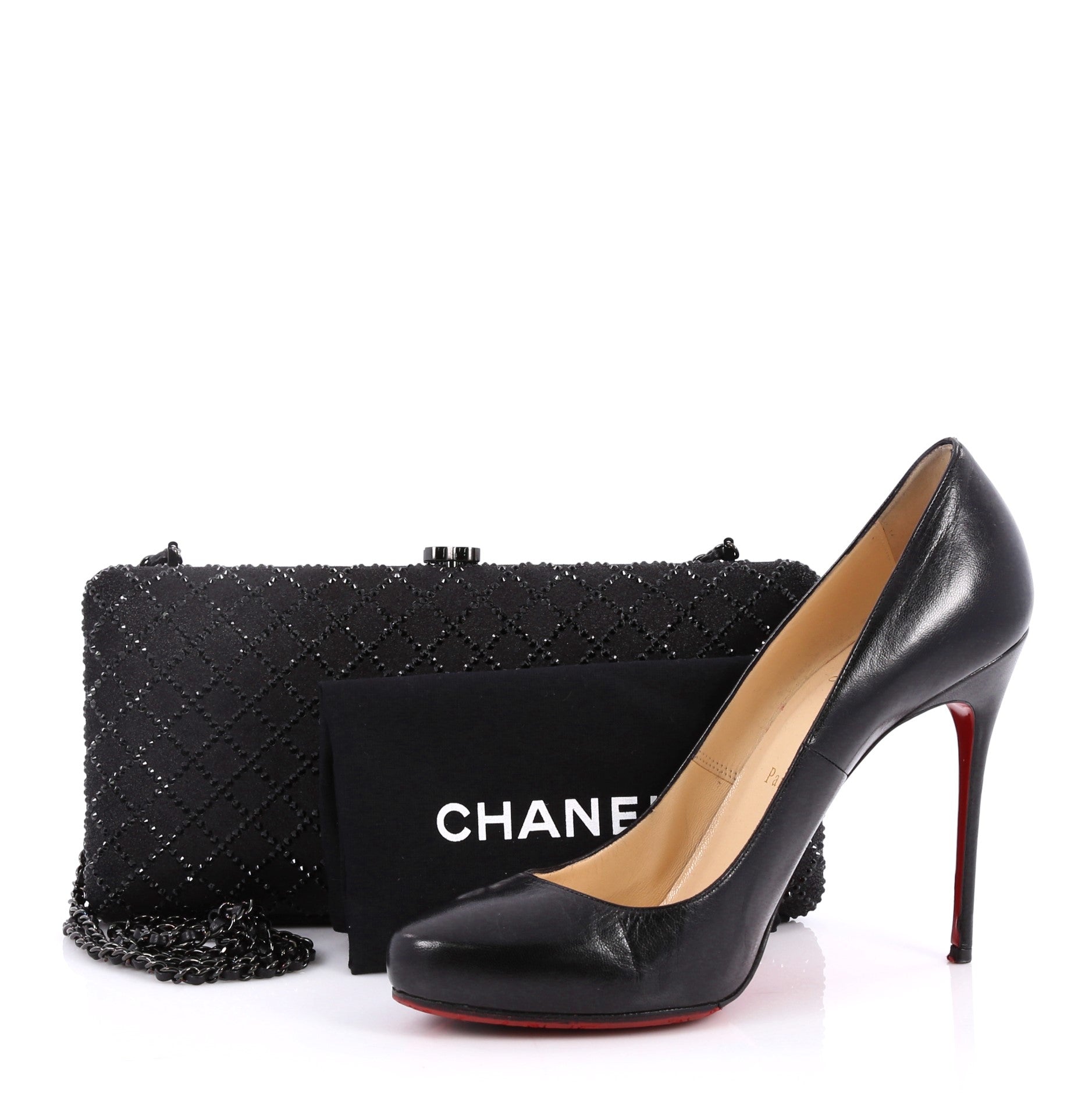 CC Clasp Clutch Embellished Leather