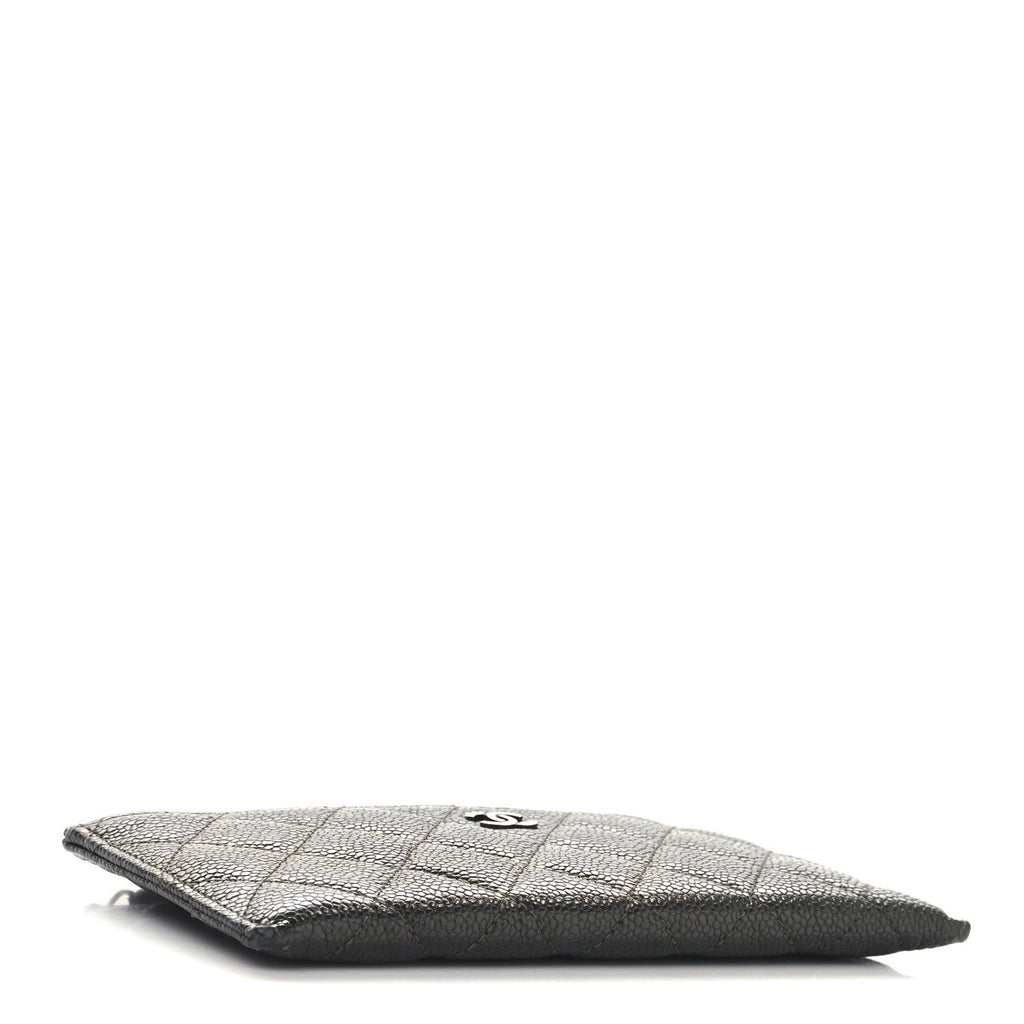 Caviar Quilted Classic Zip Pouch Black