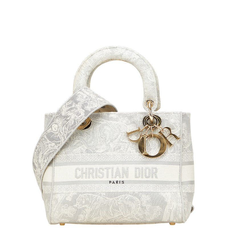Dior Lady Dior Embroidery Canvas 2way Bag