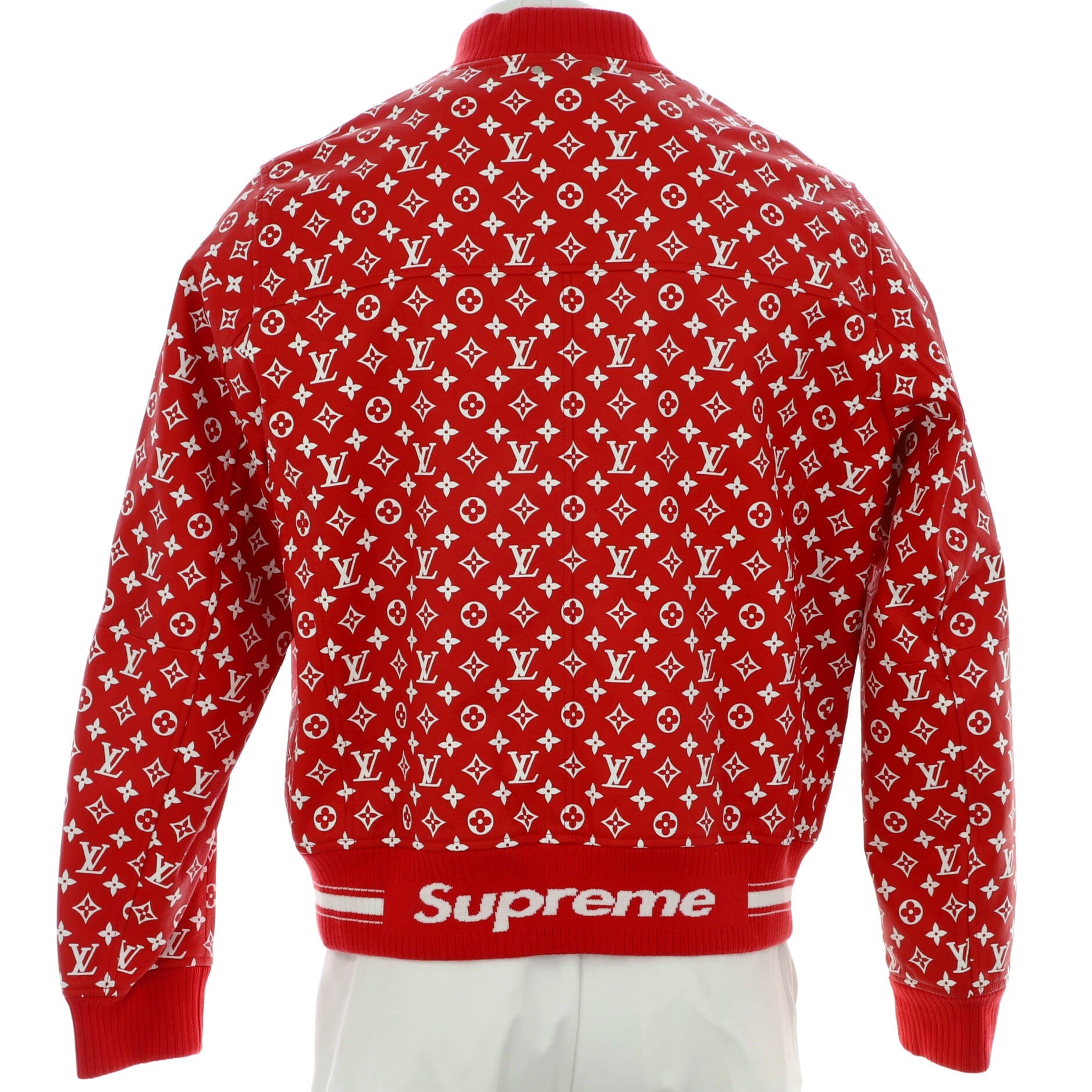 Men's Bomber Jacket Limited Edition Supreme Monogram Leather