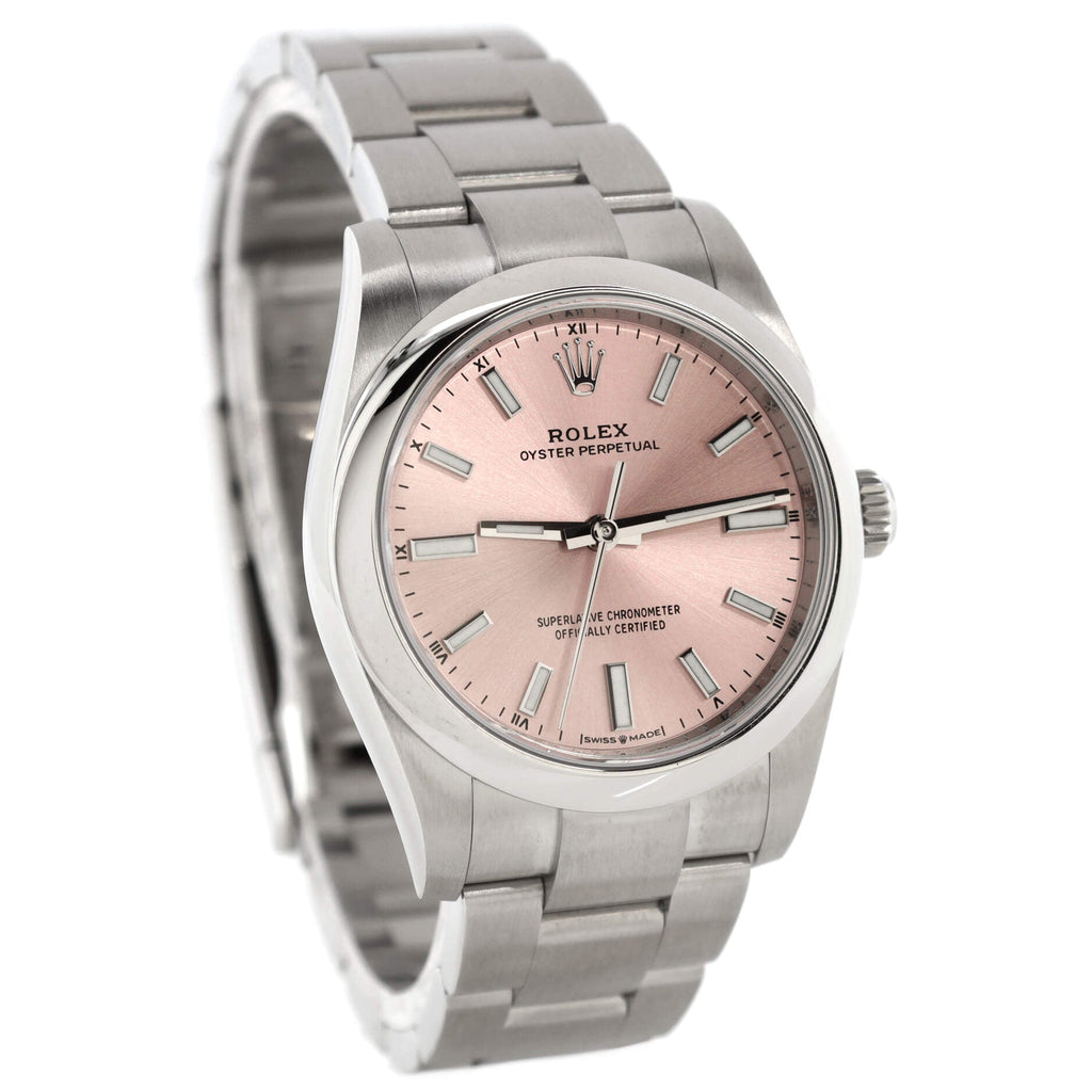 Oyster Perpetual Pink Automatic Watch Stainless Steel 34
